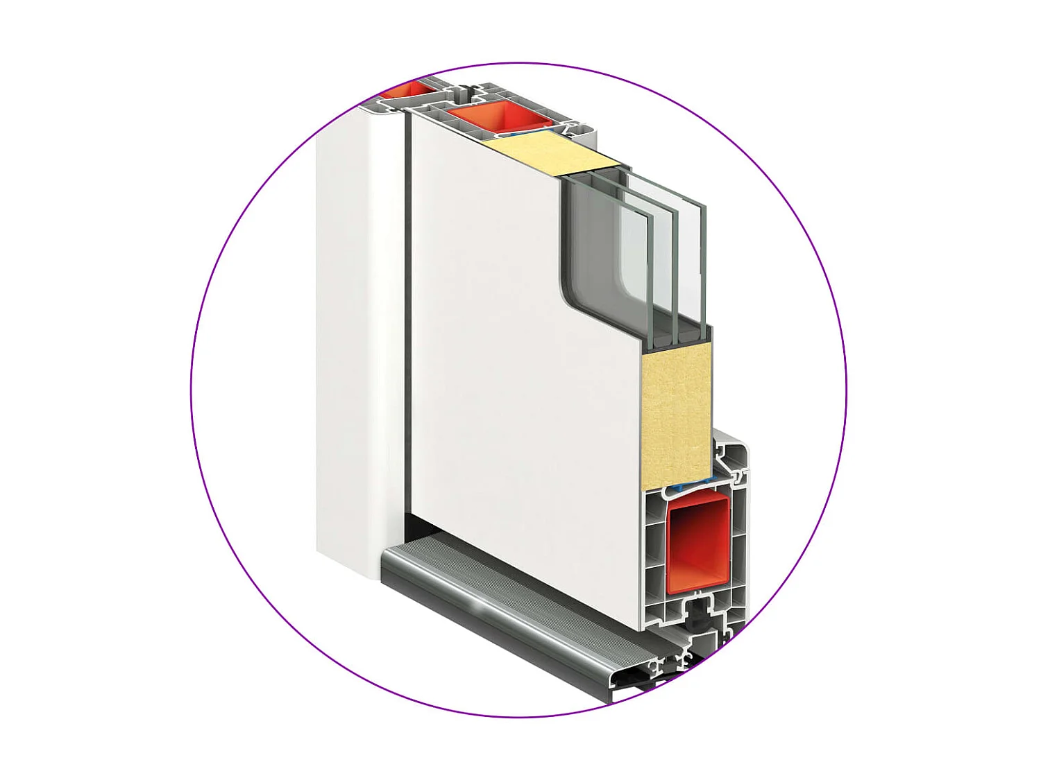 Porta d'ingresso Alluminio e PVC Bianca 100x200 cm