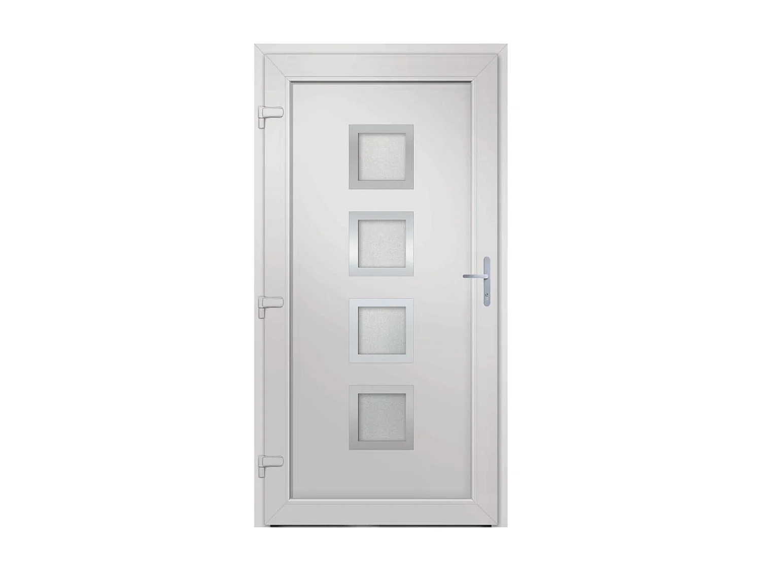 Porta d'ingresso antracite 108x200 cm PVC