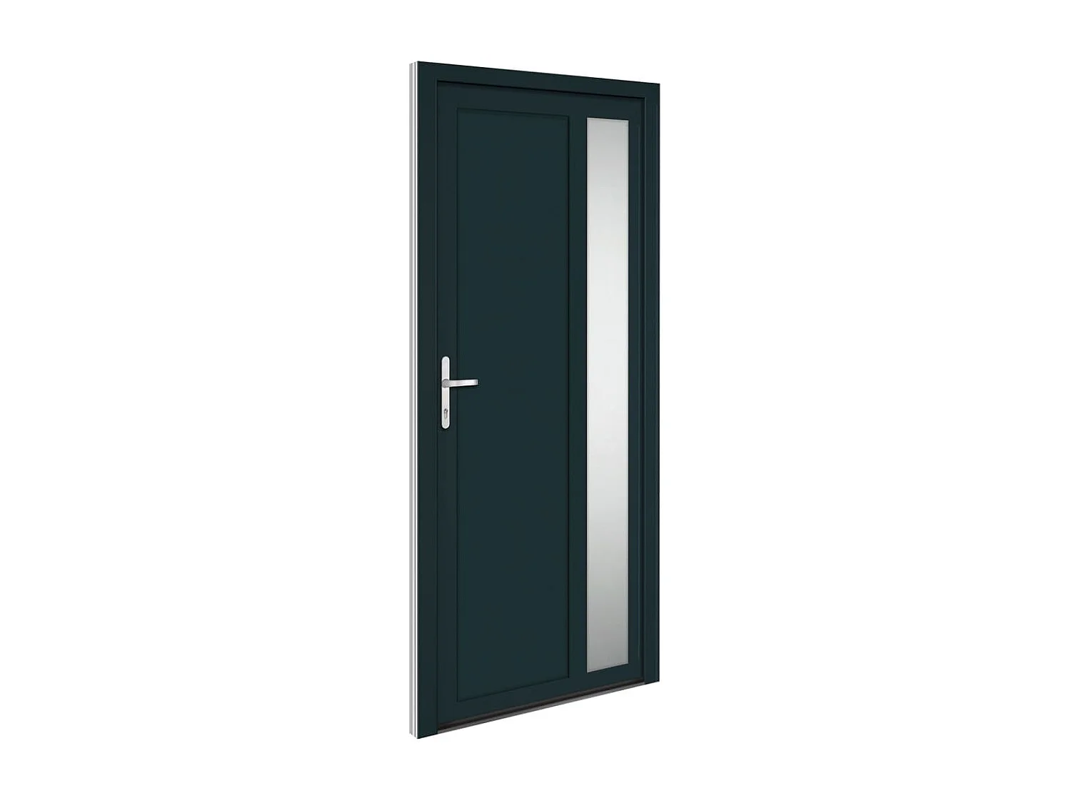 Porte d'entrée anthracite 98x208 cm PVC