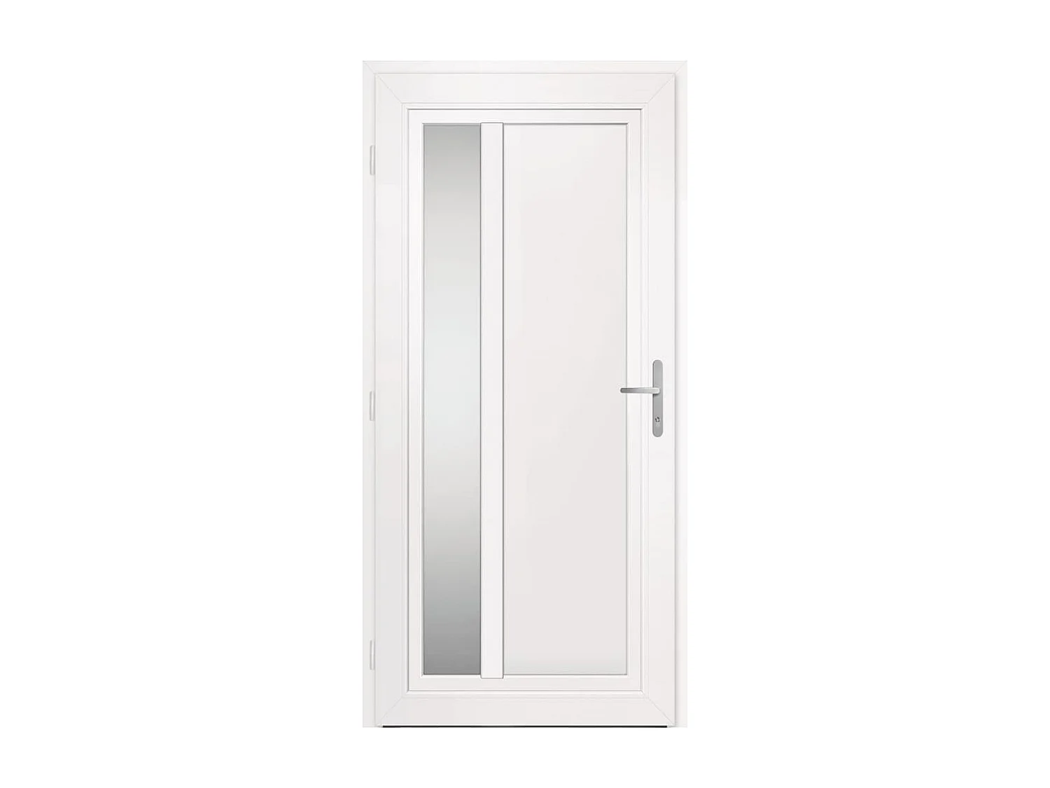 Porte d'entrée anthracite 98x208 cm PVC