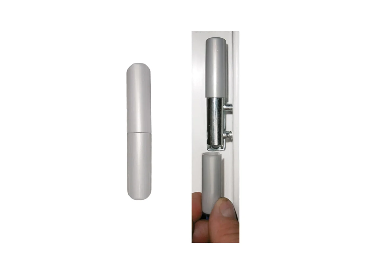 Porte d'entrée anthracite 98x208 cm PVC