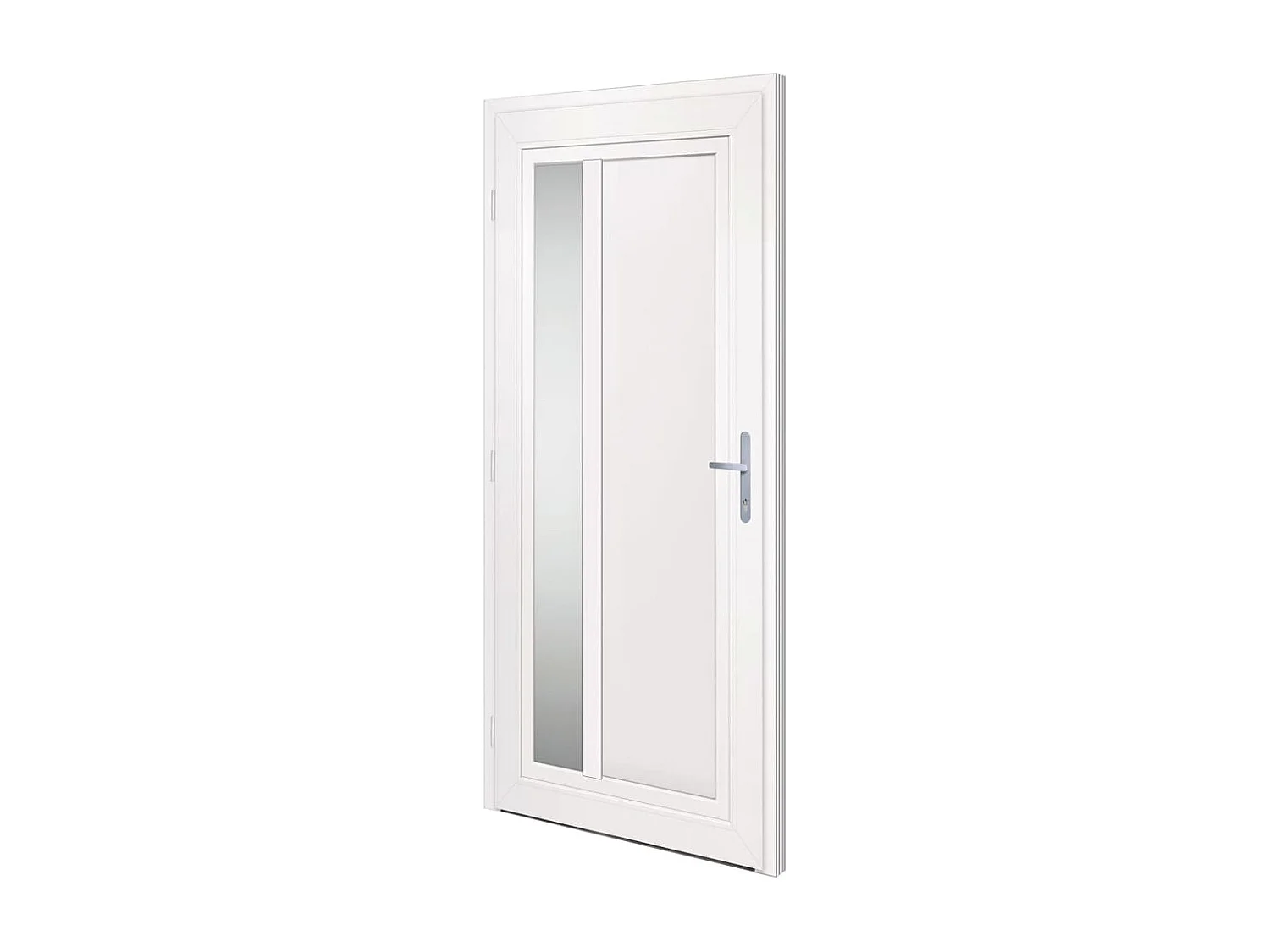 Porta d'ingresso antracite 98x208 cm PVC