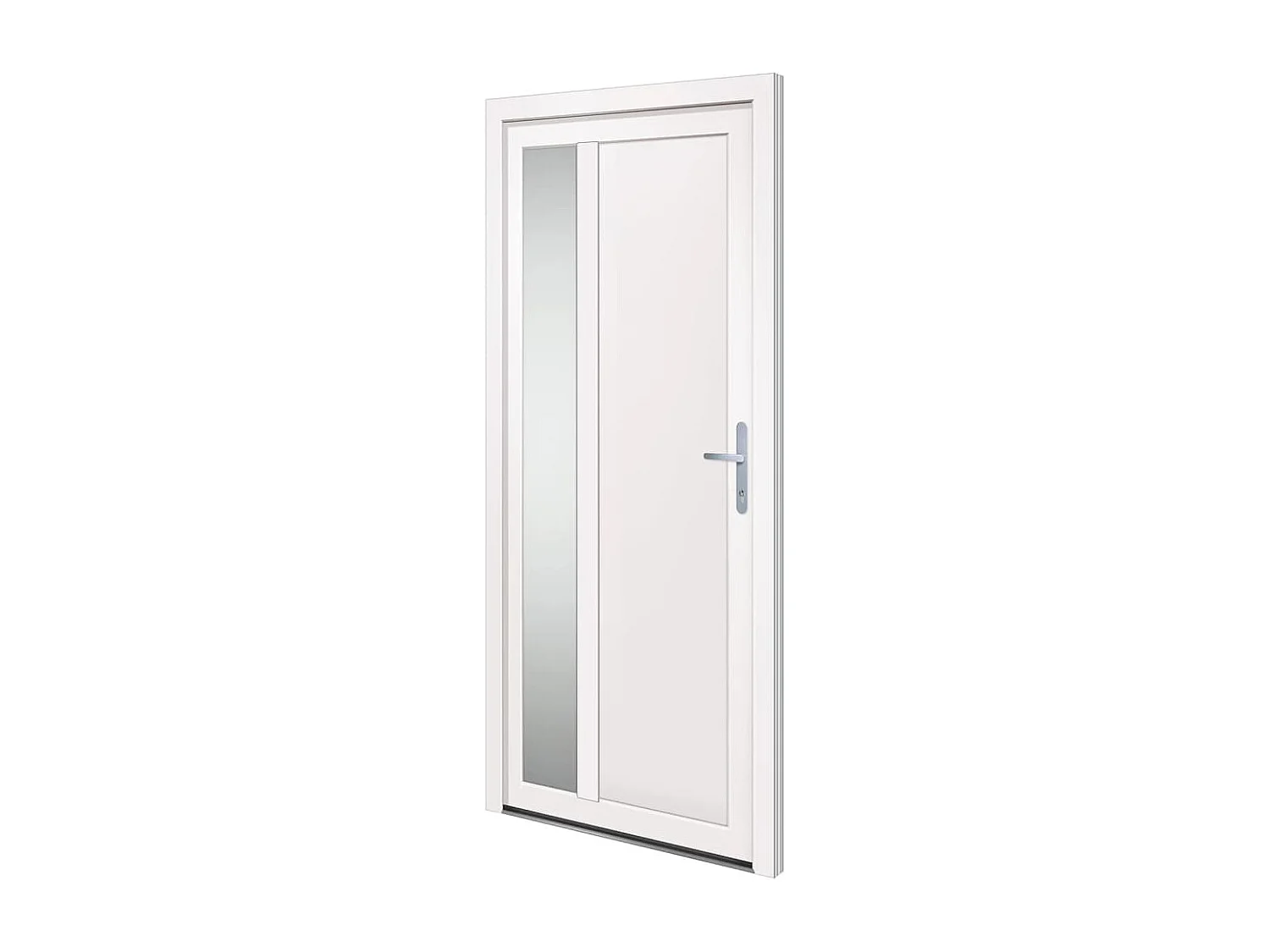 Porta d'ingresso in PVC bianco 98x208 cm