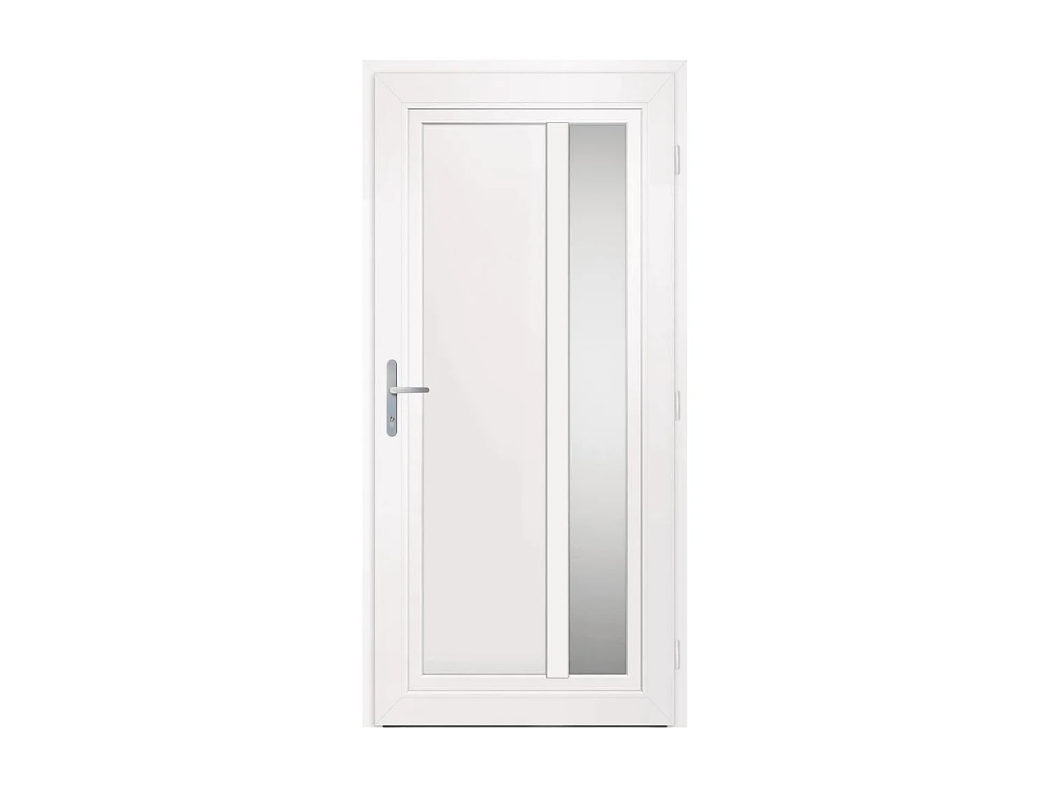 Porta d'ingresso in PVC bianco 98x208 cm