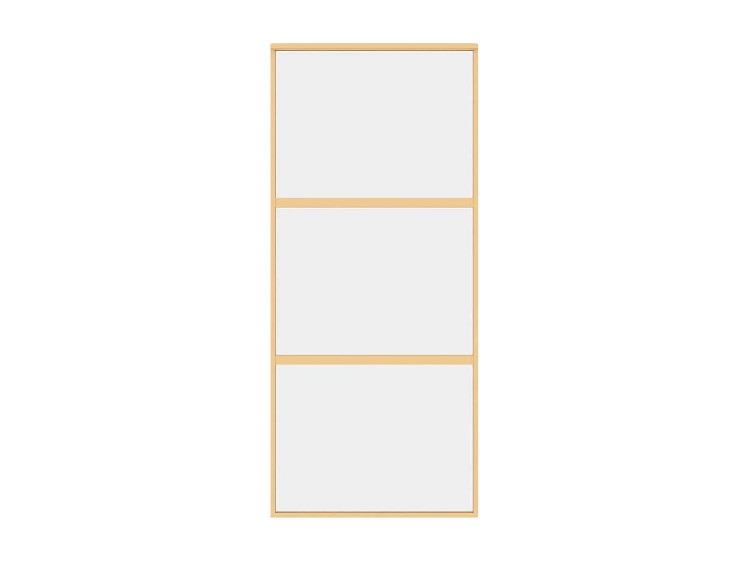 Porte coulissante doré 90x205 cm verre ESG clair et aluminium