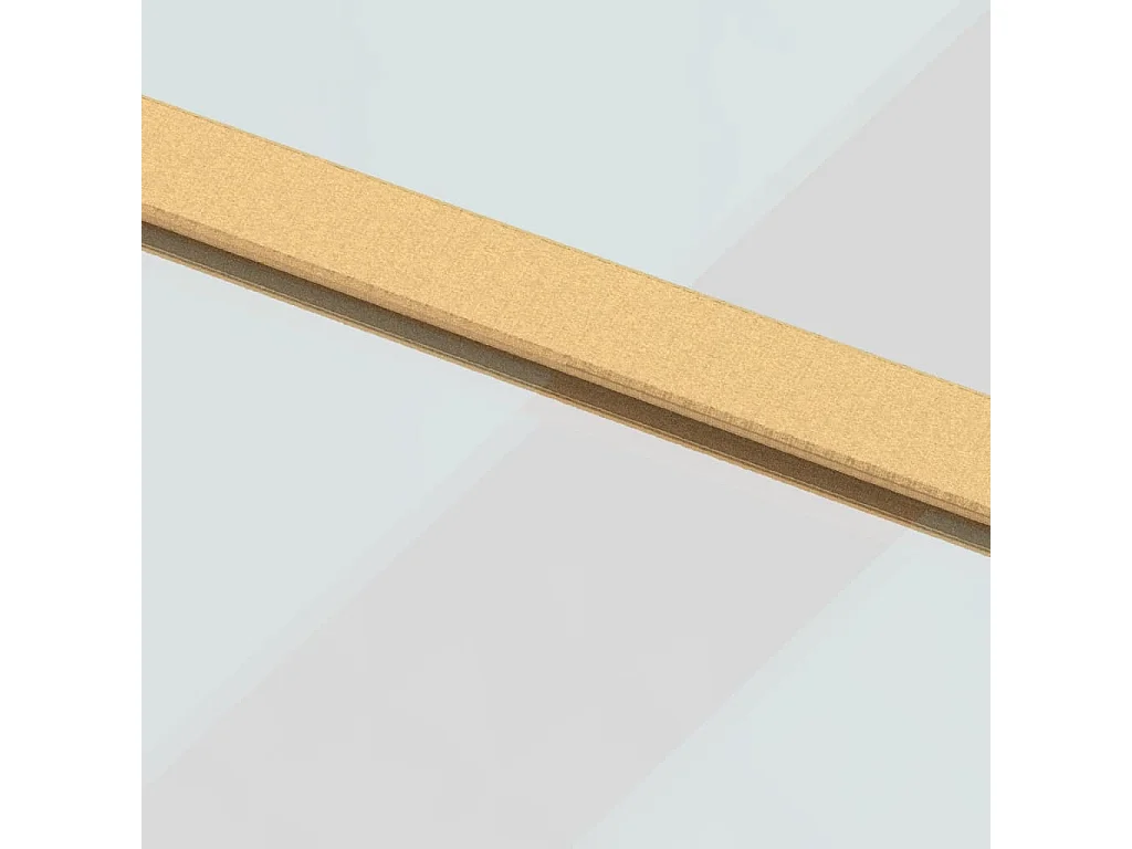 Porte coulissante doré 90x205 cm verre ESG clair et aluminium