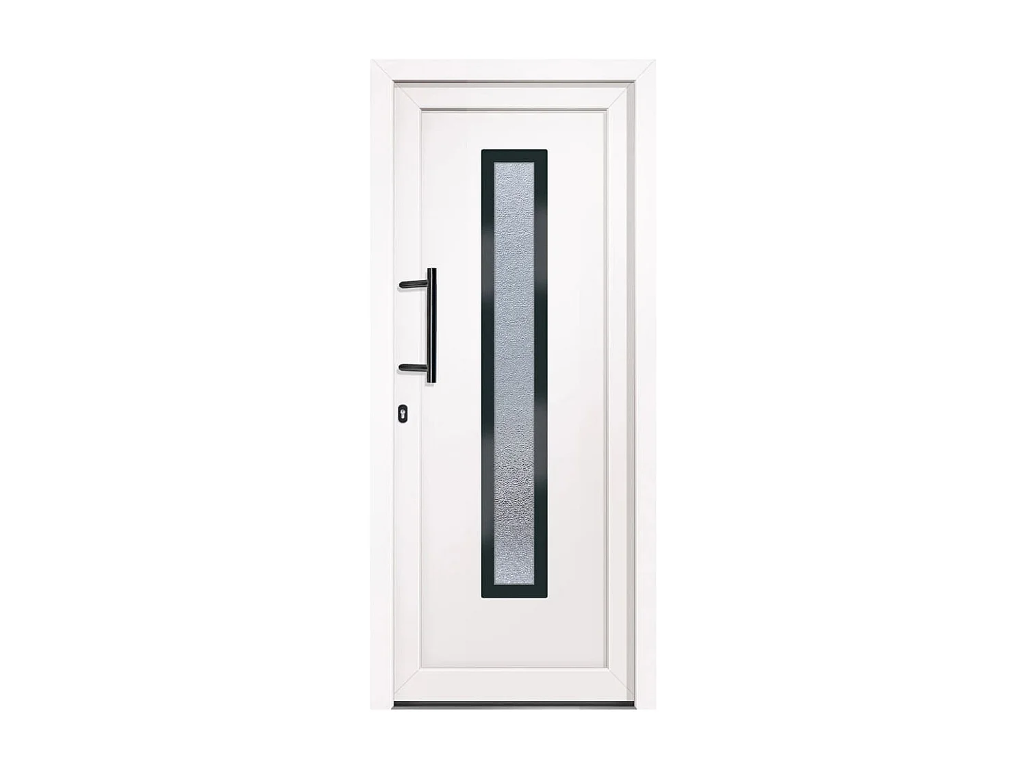 Porta d'ingresso in PVC Bianco 88x200 cm