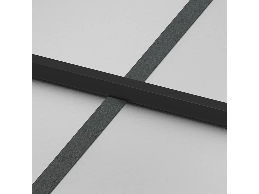 Porte intérieure mince noir verre trempé aluminium