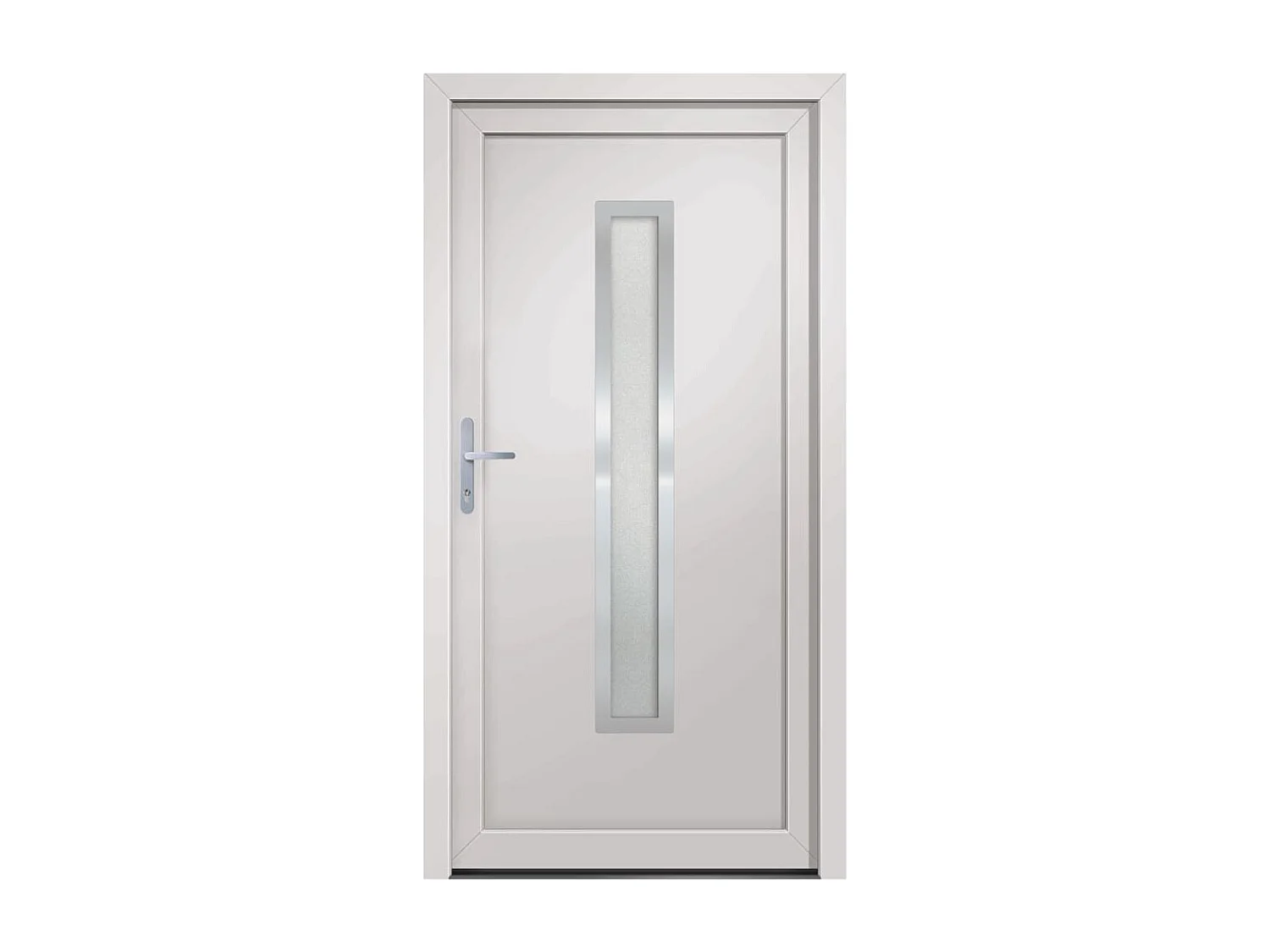 Porta d'ingresso in PVC bianco 98x208 cm