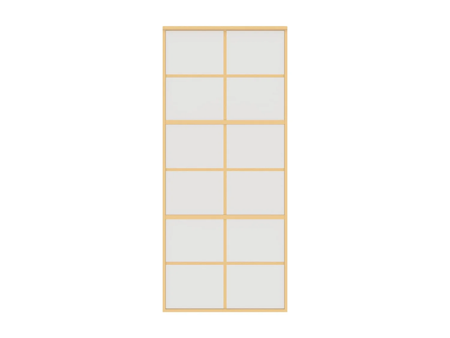 Porte coulissante doré 90x205 cm verre ESG dépoli et aluminium