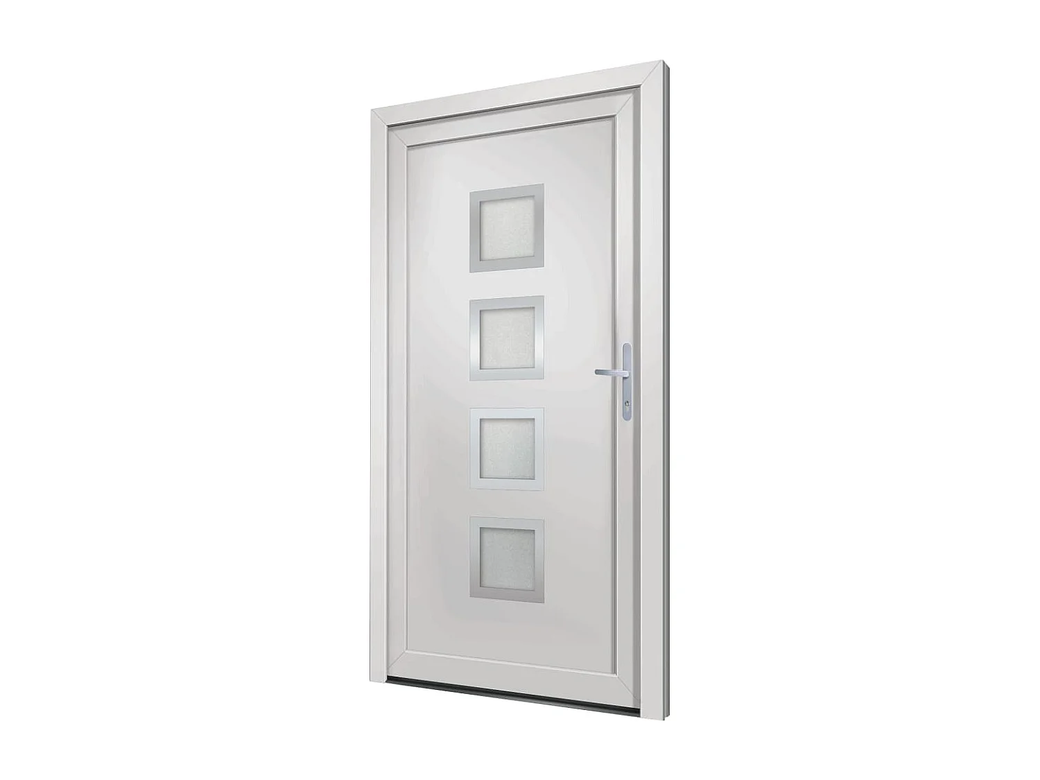 Porte d'entrée Blanc 98x200 cm PVC