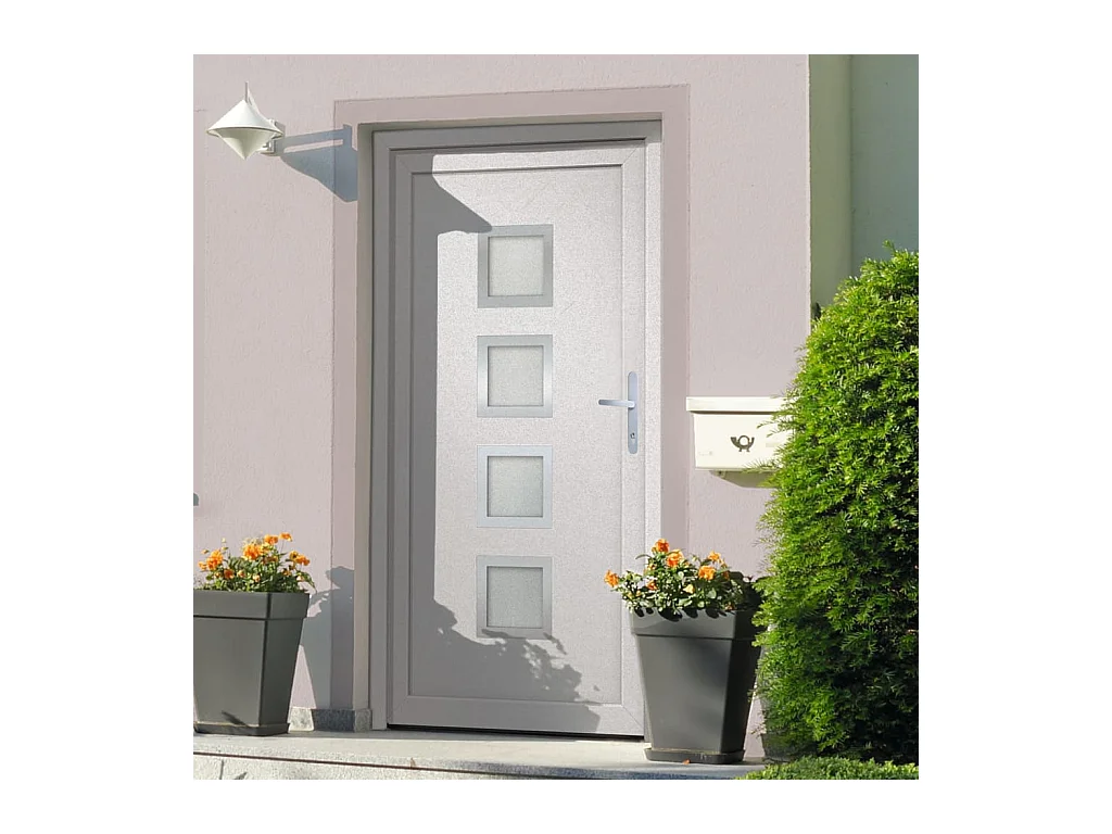 Porte d'entrée Blanc 98x200 cm PVC
