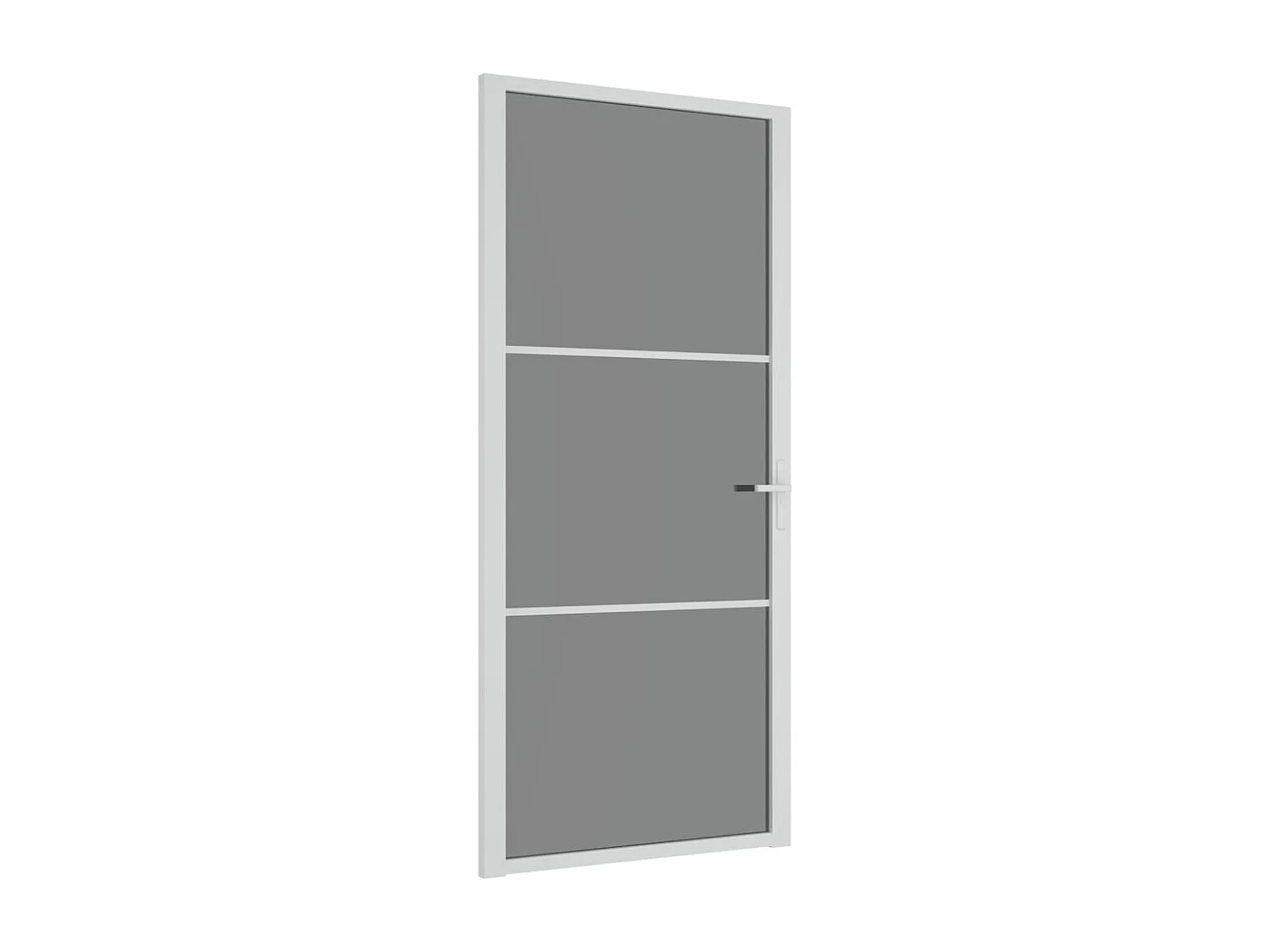 Porta da interno 93x201,5 cm Vetro ESG bianco e alluminio