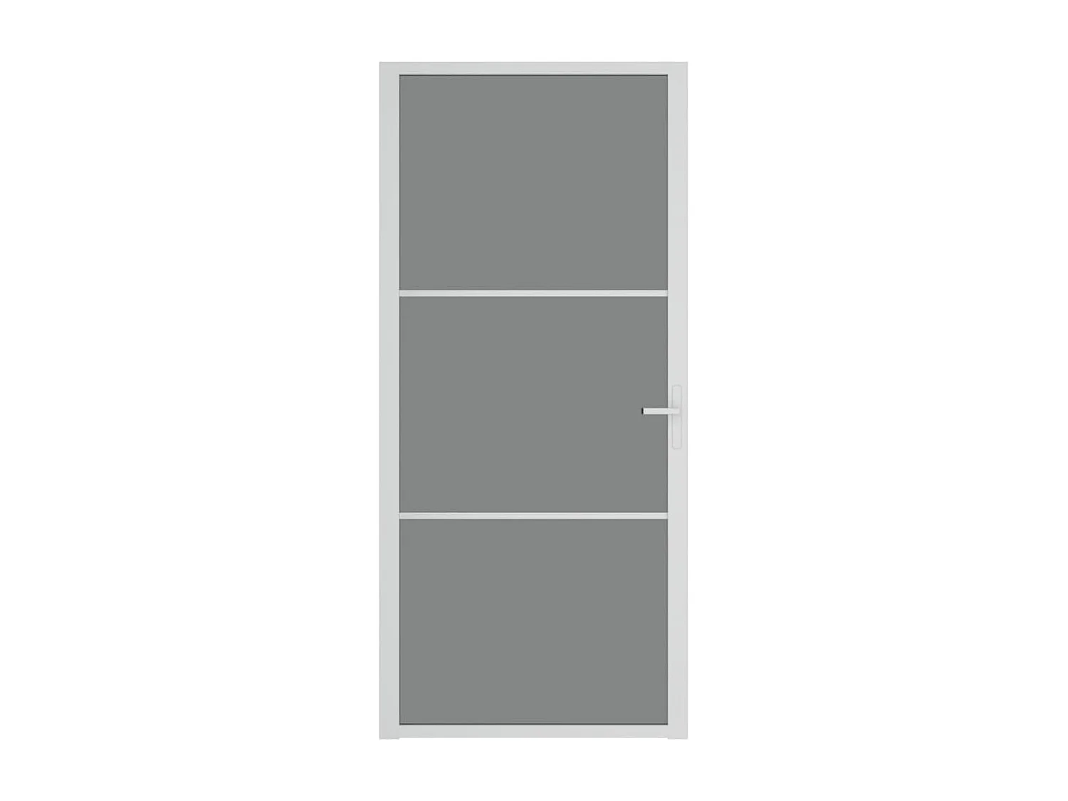 Porta da interno 93x201,5 cm Vetro ESG bianco e alluminio