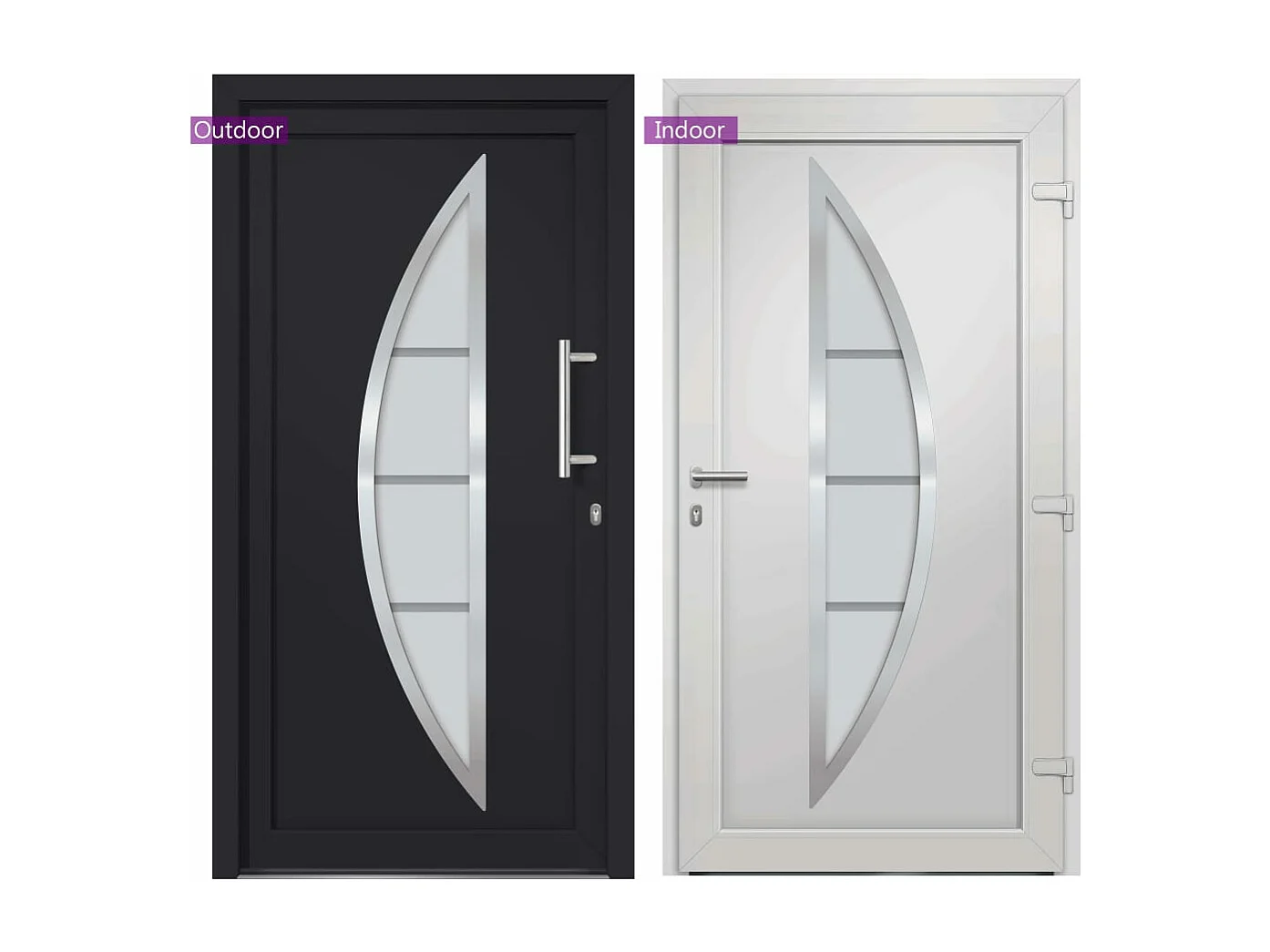 Porte d'entrée Anthracite 108x200 cm