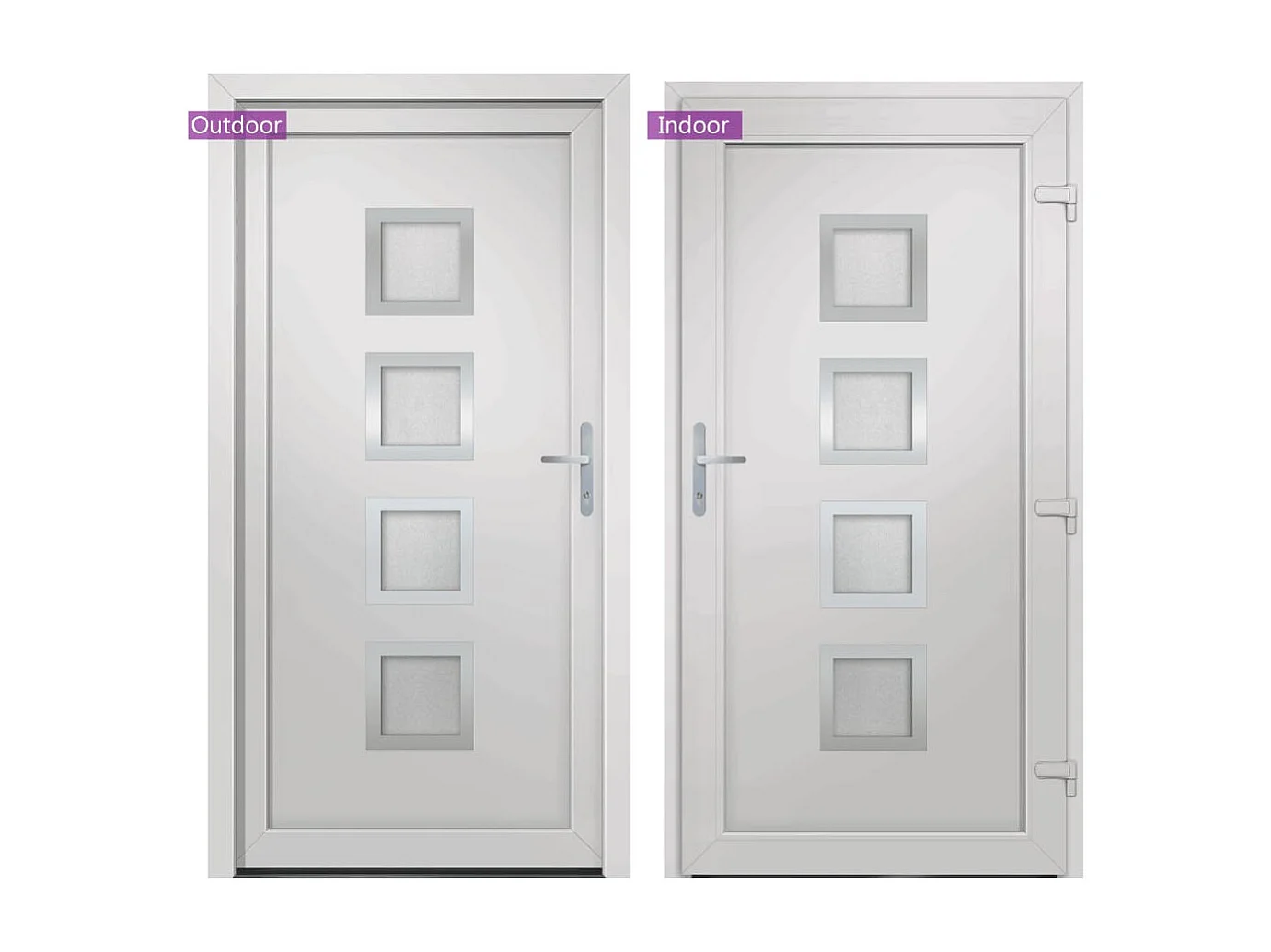 Toegangsdeur Wit 98x208 cm PVC