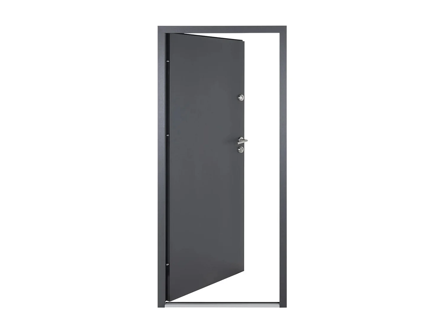 Puerta de entrada antracita 90x200 cm aluminio