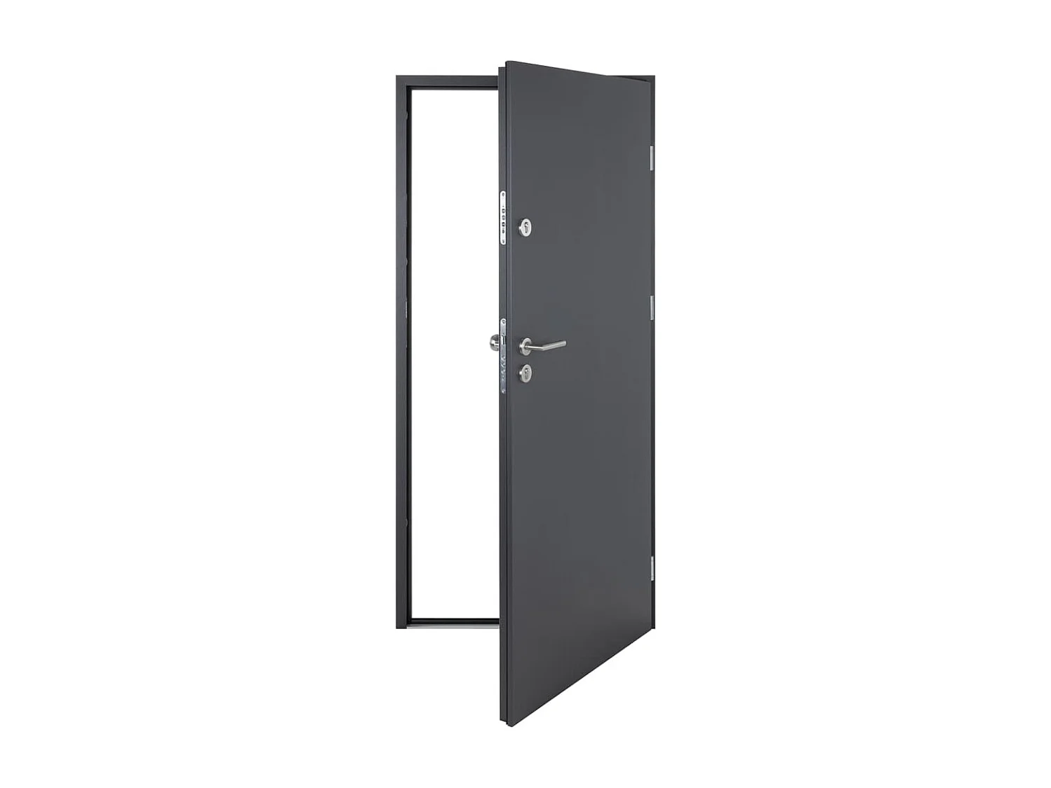 Puerta de entrada antracita 90x200 cm aluminio