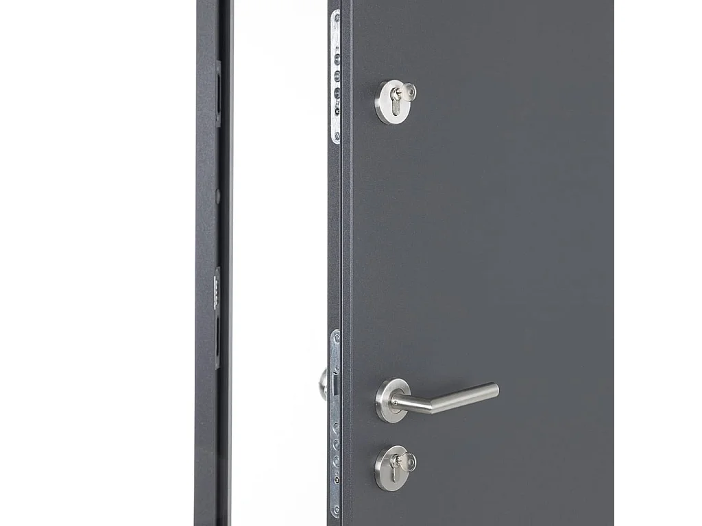Puerta de entrada antracita 90x200 cm aluminio