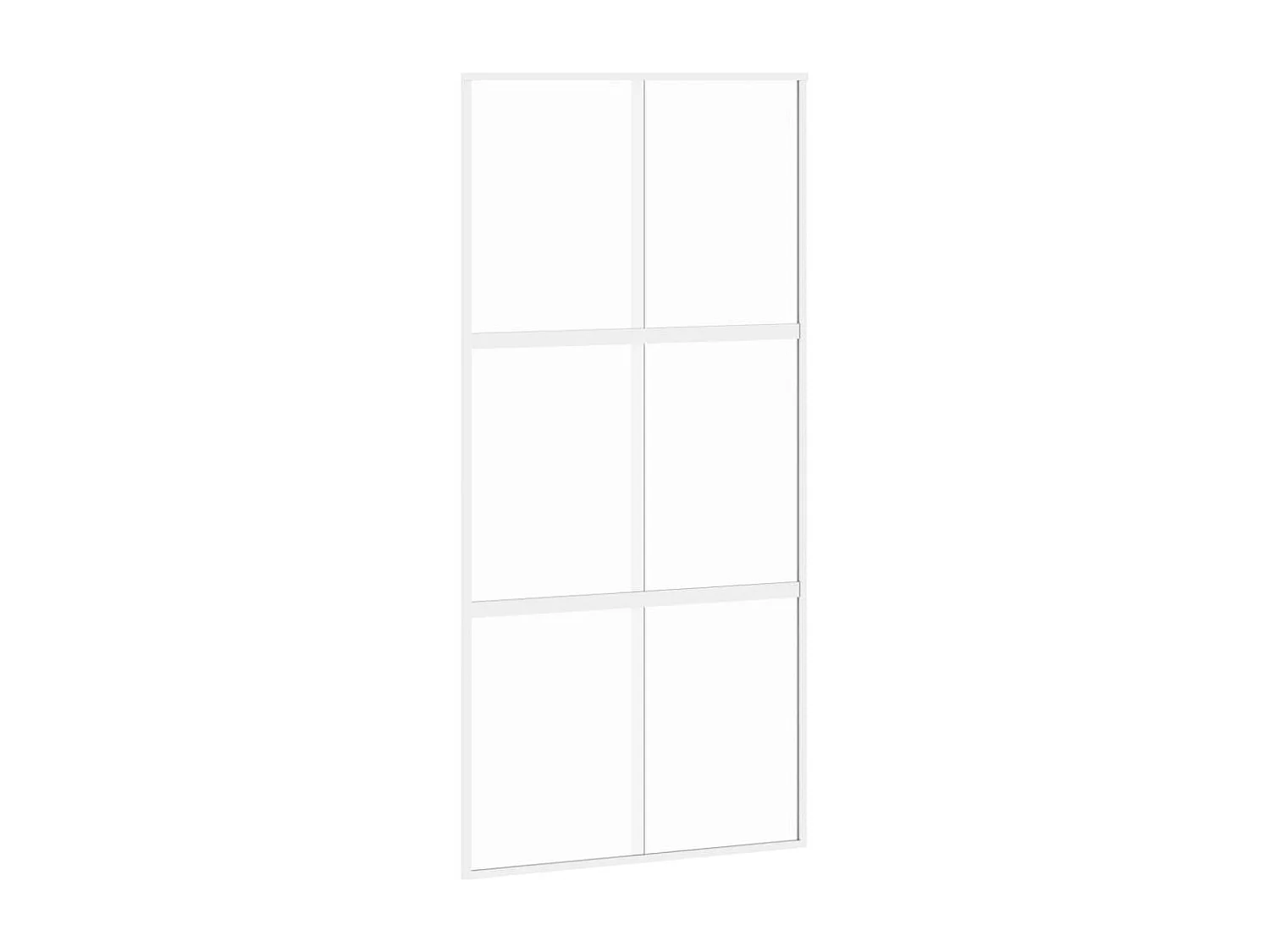 Weiße Schiebetür 102,5 x 205 cm, gehärtetes Aluminiumglas