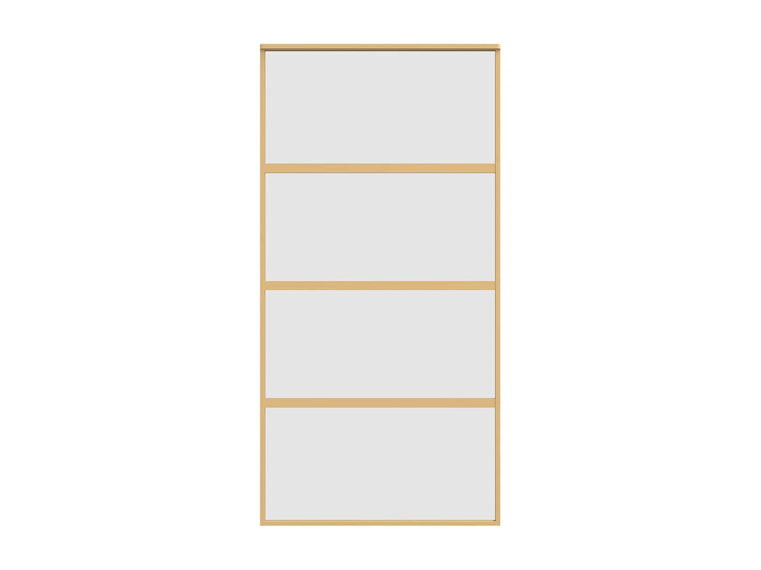 Puerta corredera dorada 102,5x205 cm cristal ESG esmerilado aluminio