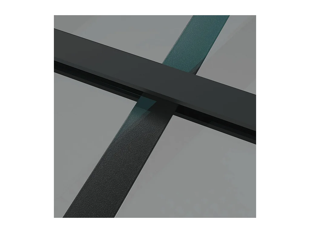 Innentür 76x201,5 cm Schwarzes ESG-Glas und Aluminium