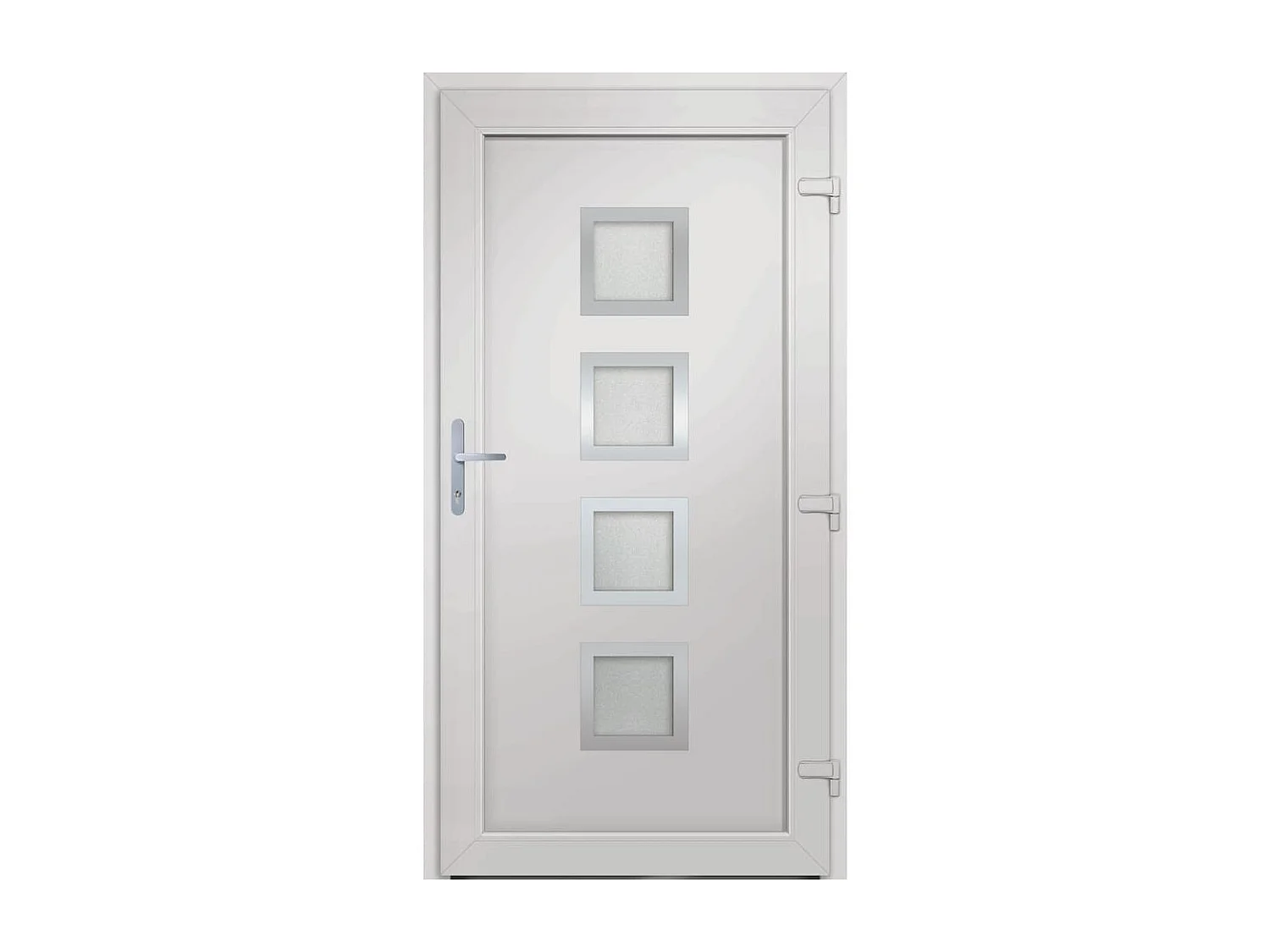 Porta d'ingresso antracite 98x208 cm PVC