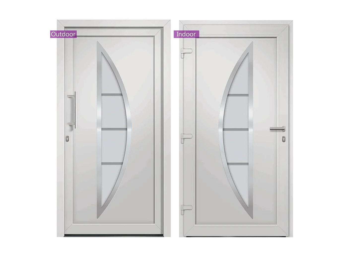 Porte d'entrée Blanc 108x208 cm