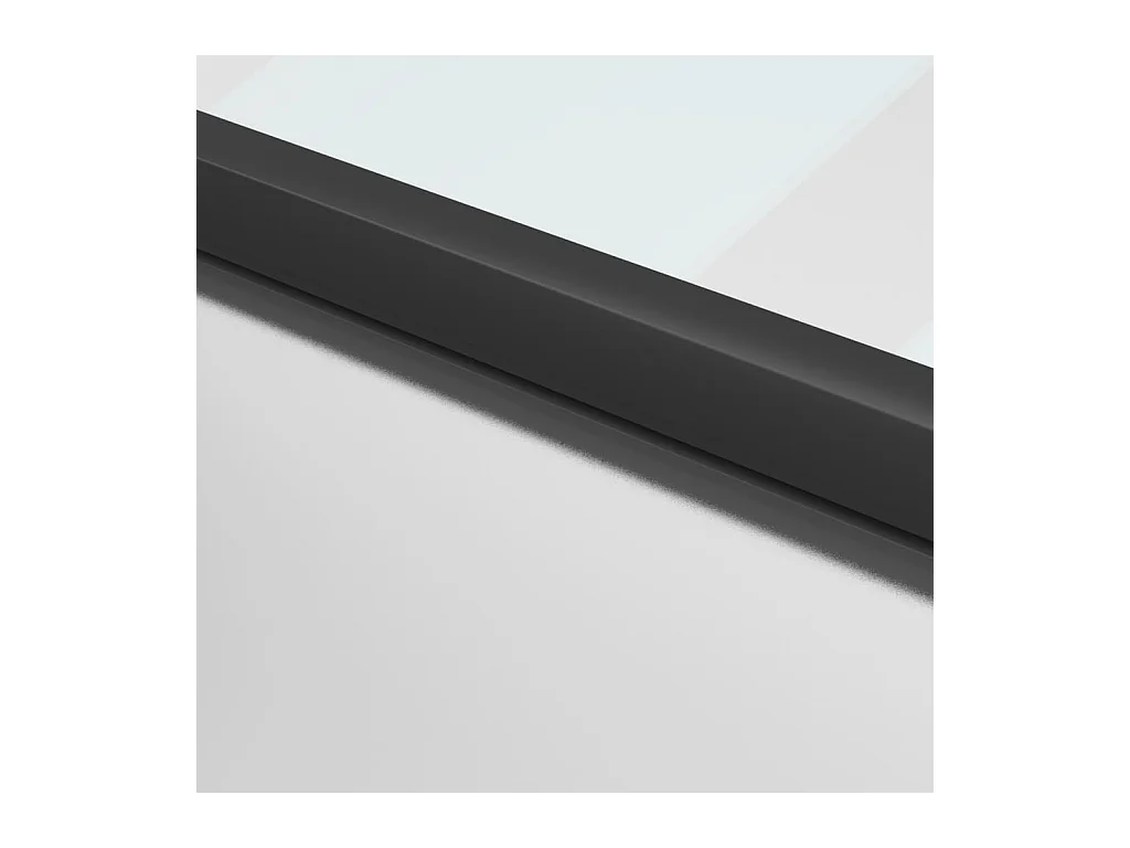 Porte intérieure mince noir verre trempé aluminium
