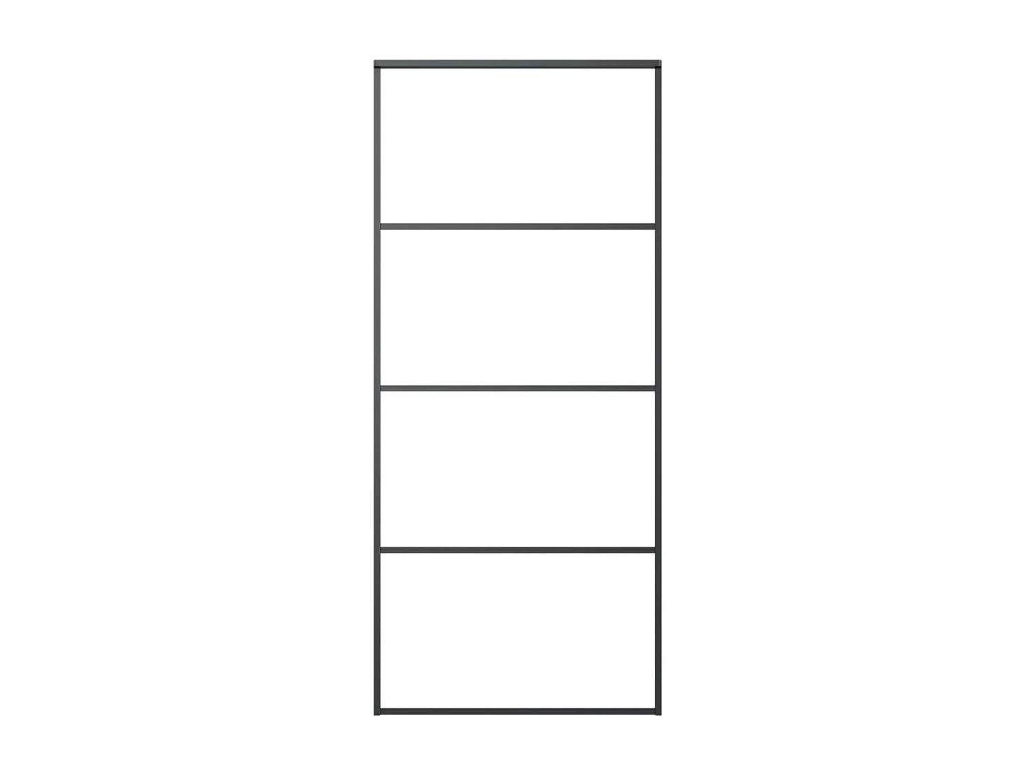 Porte coulissante avec kit de quincaillerie 90x205 cm Verre ESG