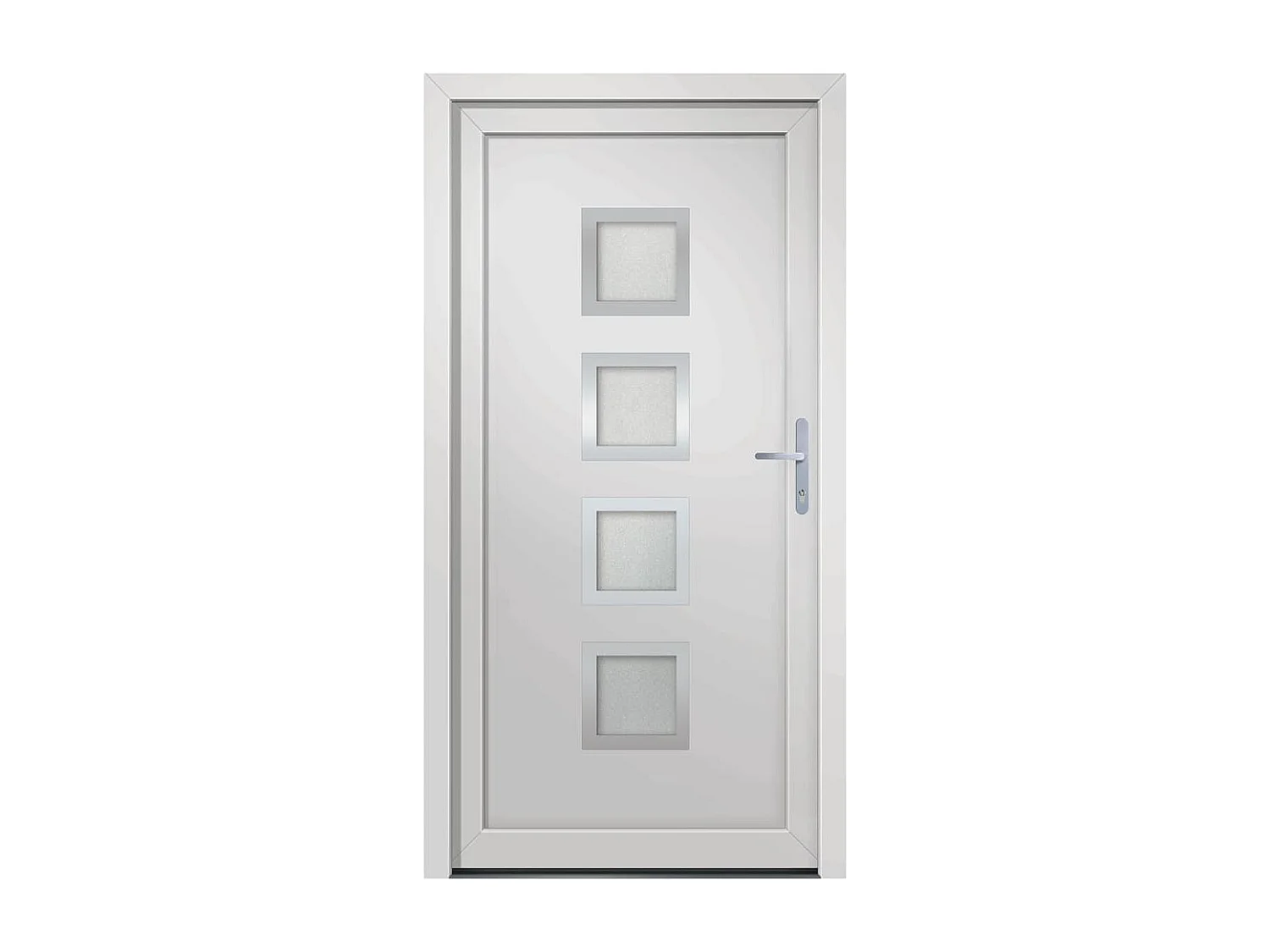 Porte d'entrée Blanc 108x200 cm PVC