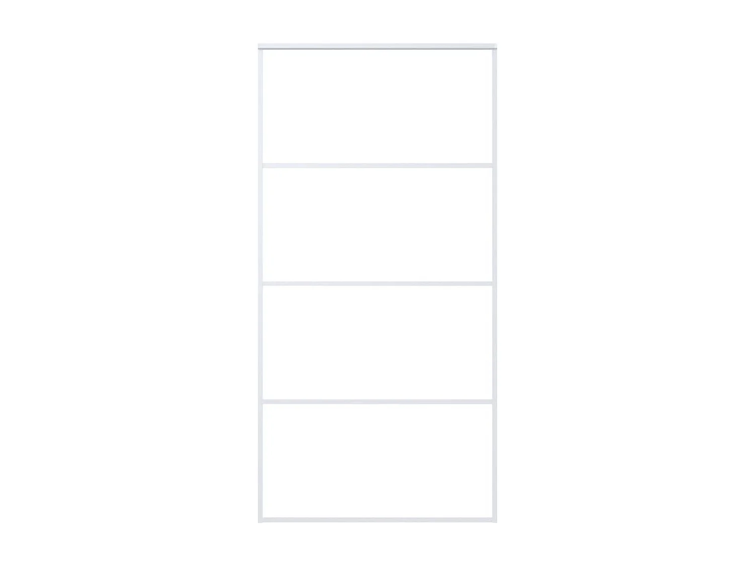 Porte coulissante Verre ESG dépoli aluminium 102,5x205 cm Blanc