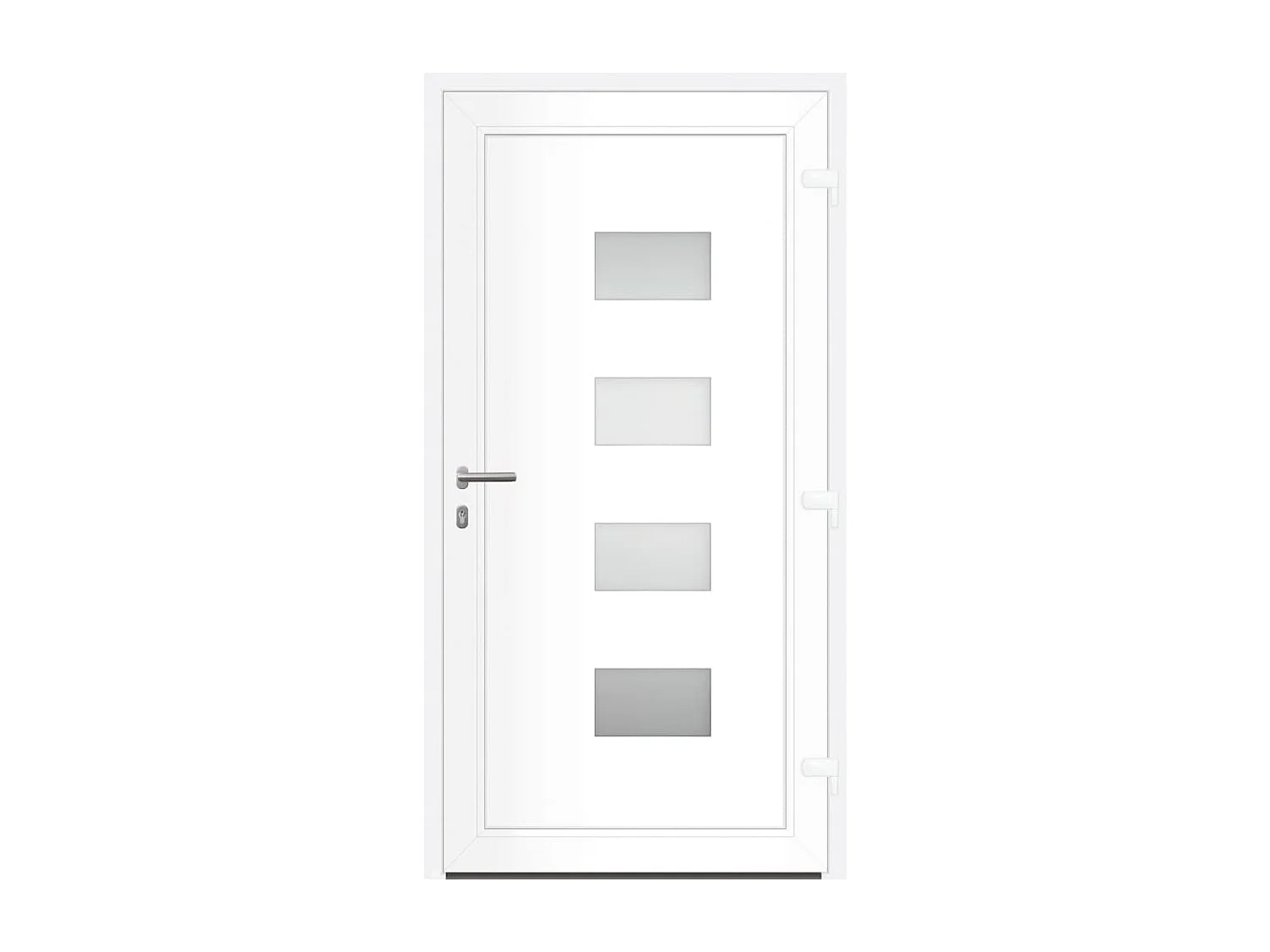 Porta d'ingresso Antracite 100x200 cm Alluminio e PVC