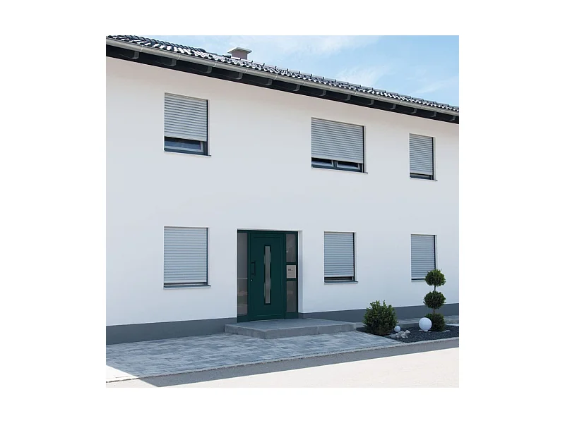 Porte d'entrée anthracite 98x208 cm PVC