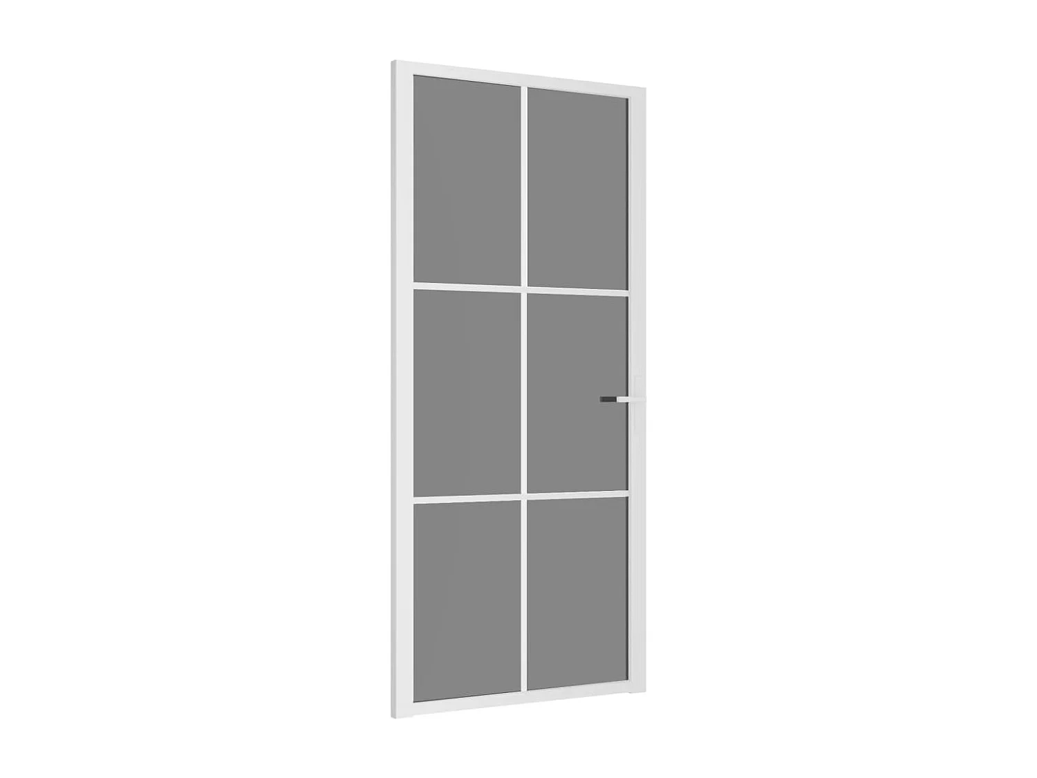 Porte intérieure 93x201,5 cm Blanc Verre ESG et aluminium