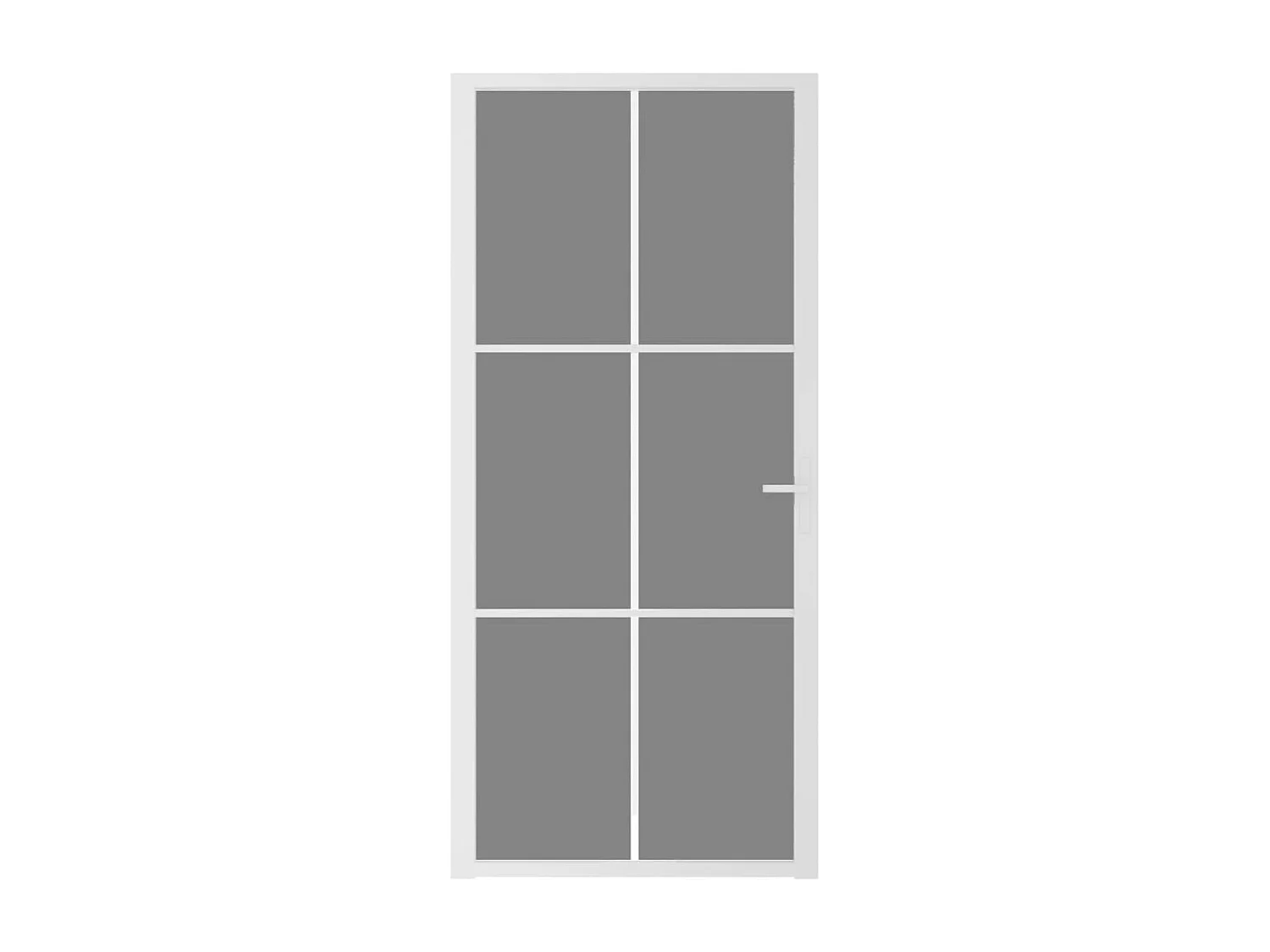 Porte intérieure 93x201,5 cm Blanc Verre ESG et aluminium