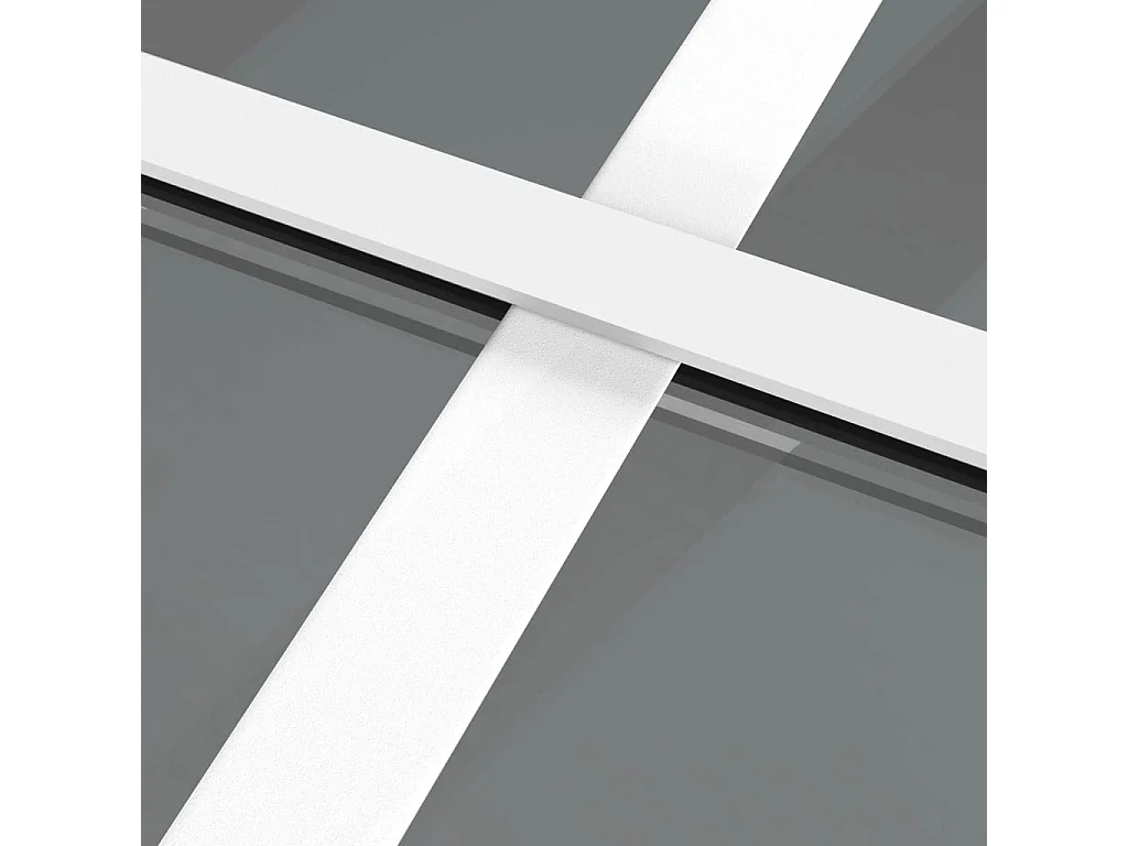 Porte intérieure 93x201,5 cm Blanc Verre ESG et aluminium