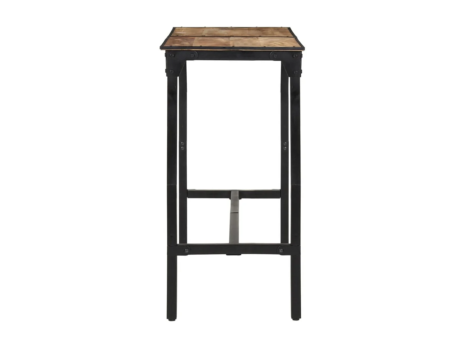 Set da bar da 7 pezzi in legno massello di mango grezzo e metallo