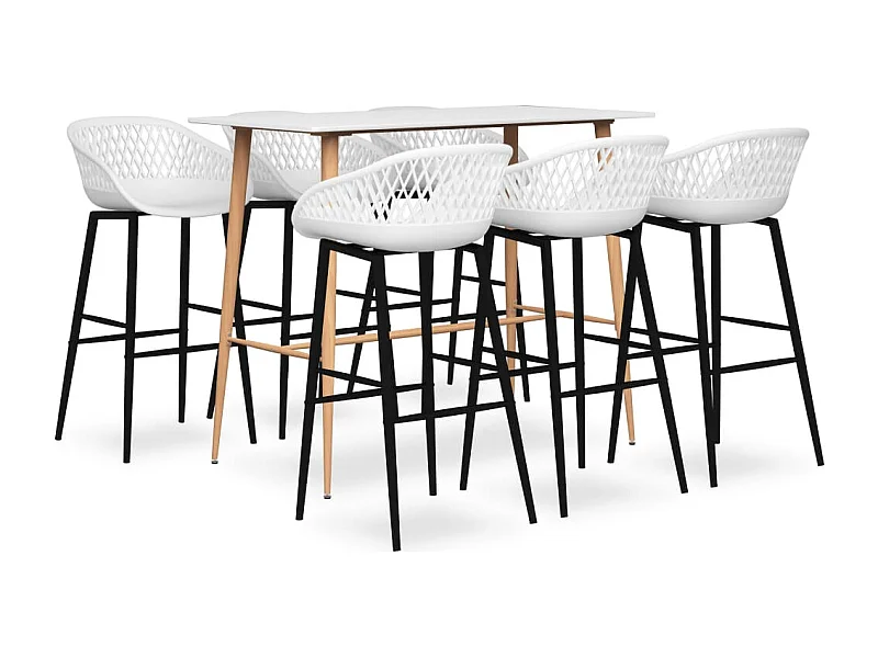 7-teiliges Bar-Set Weiß