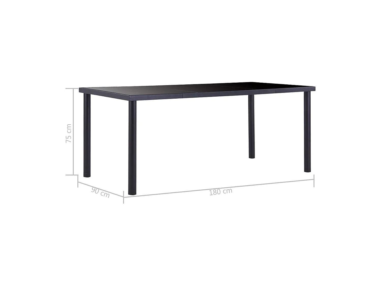 Ensemble de salle à manger 9 pcs Similicuir daim Gris