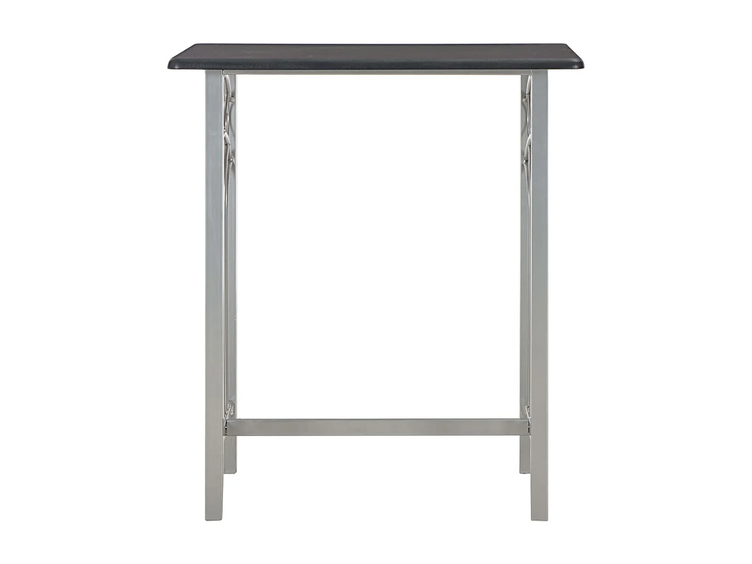 Ensemble de bar 3 pcs Bois et acier Noir