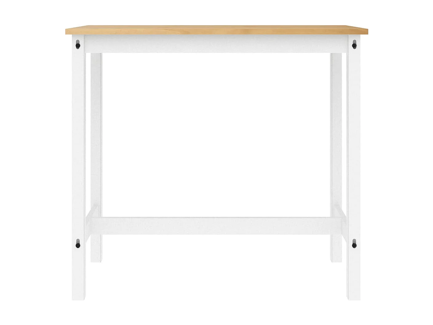 3-teiliges Bar-Set, weiß, massives Kiefernholz