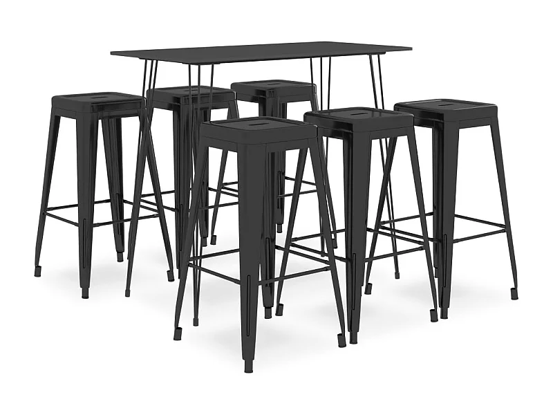 Ensemble de bar 7 pcs Noir