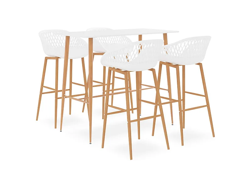 5-teiliges Bar-Set Weiß