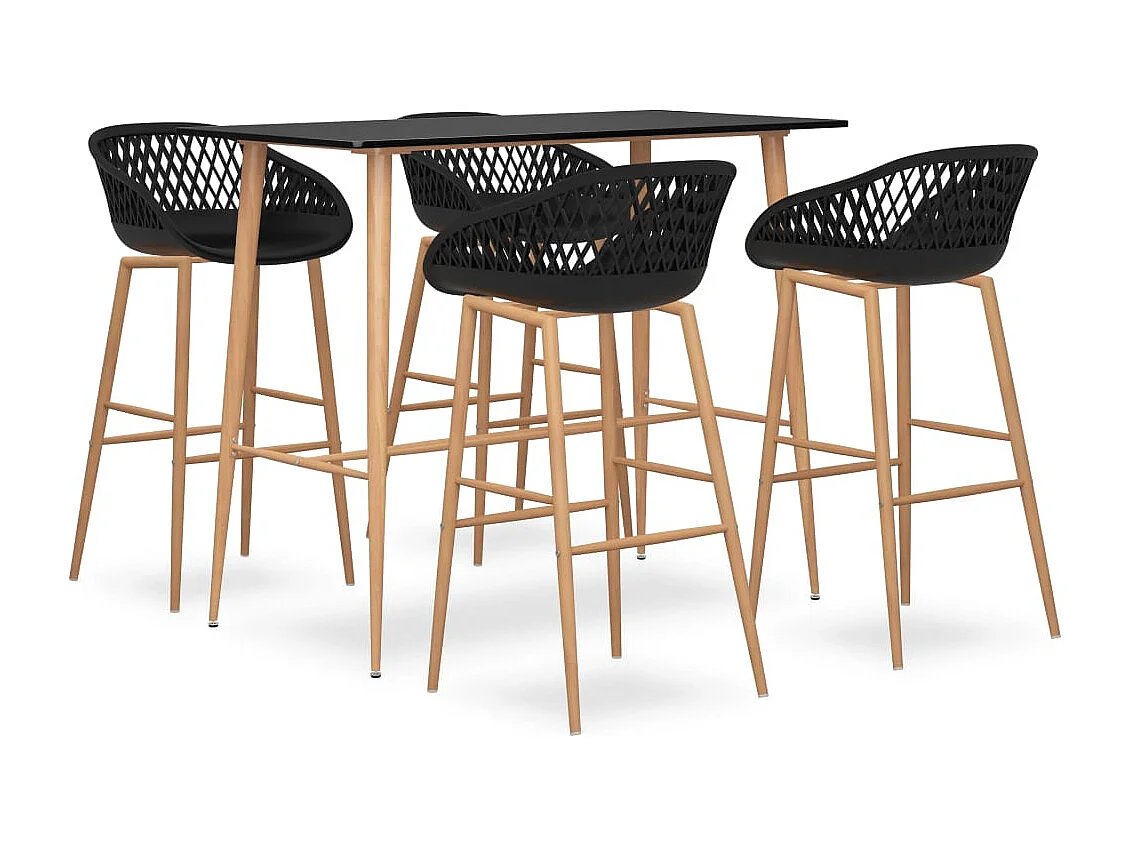 Ensemble de bar 5 pcs Noir