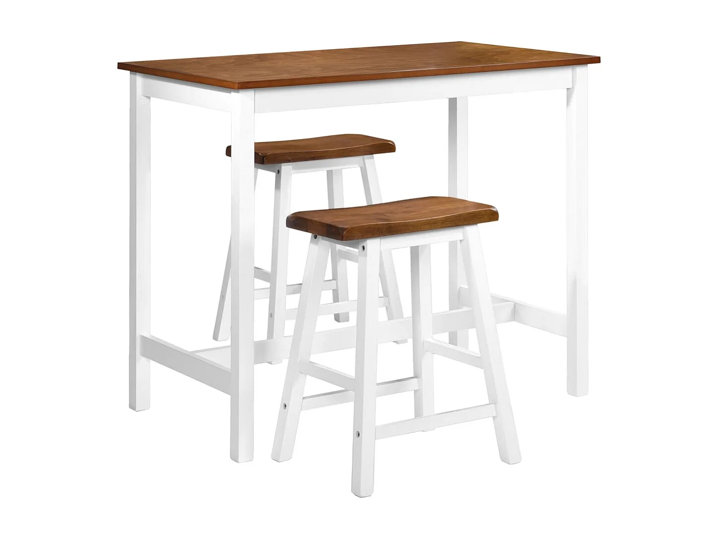 Bartisch und Hocker 3 Stk. Massivholz