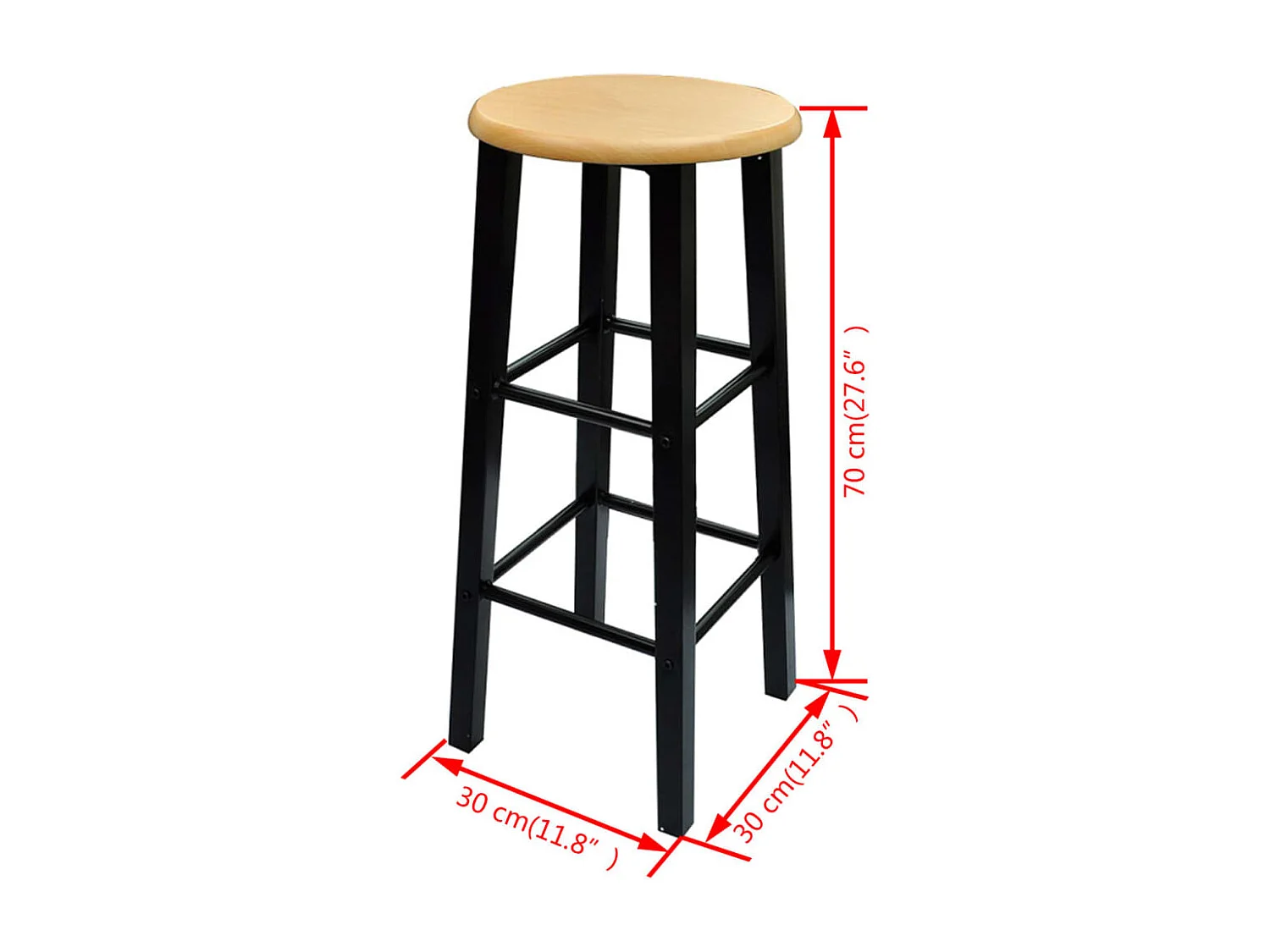 Conjunto de mesa de jantar madeira marrom vermelha com aço preto