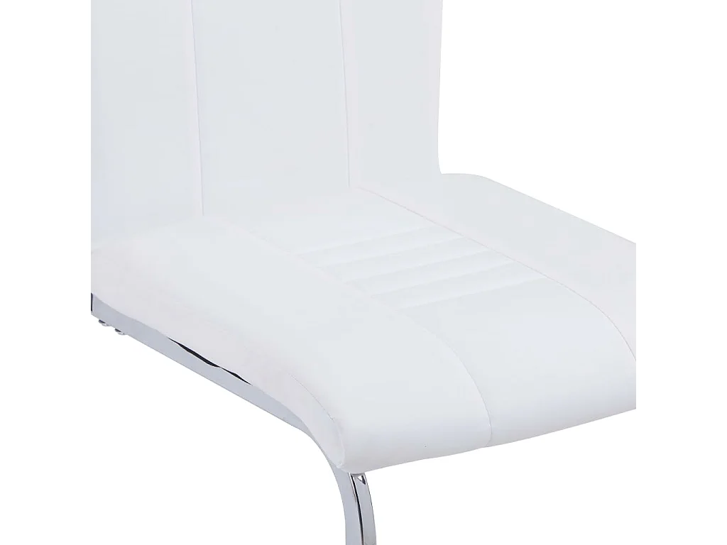 Ensemble de salle à manger 7 pcs Similicuir Blanc