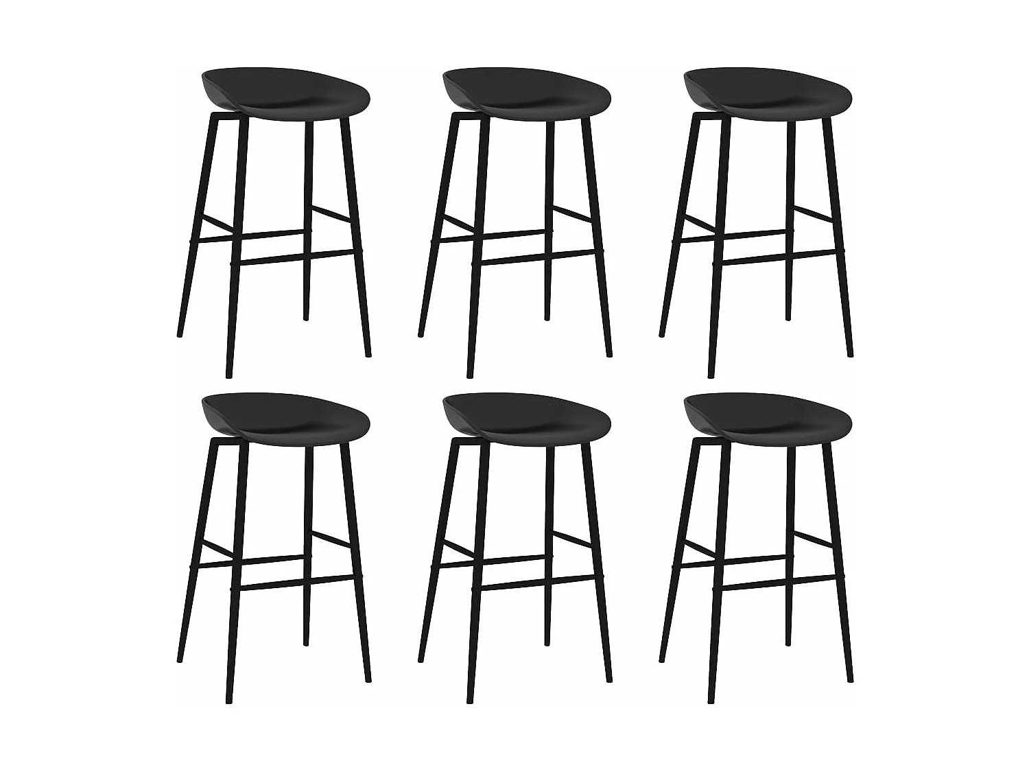 Conjunto de barras 7 peças branco e preto