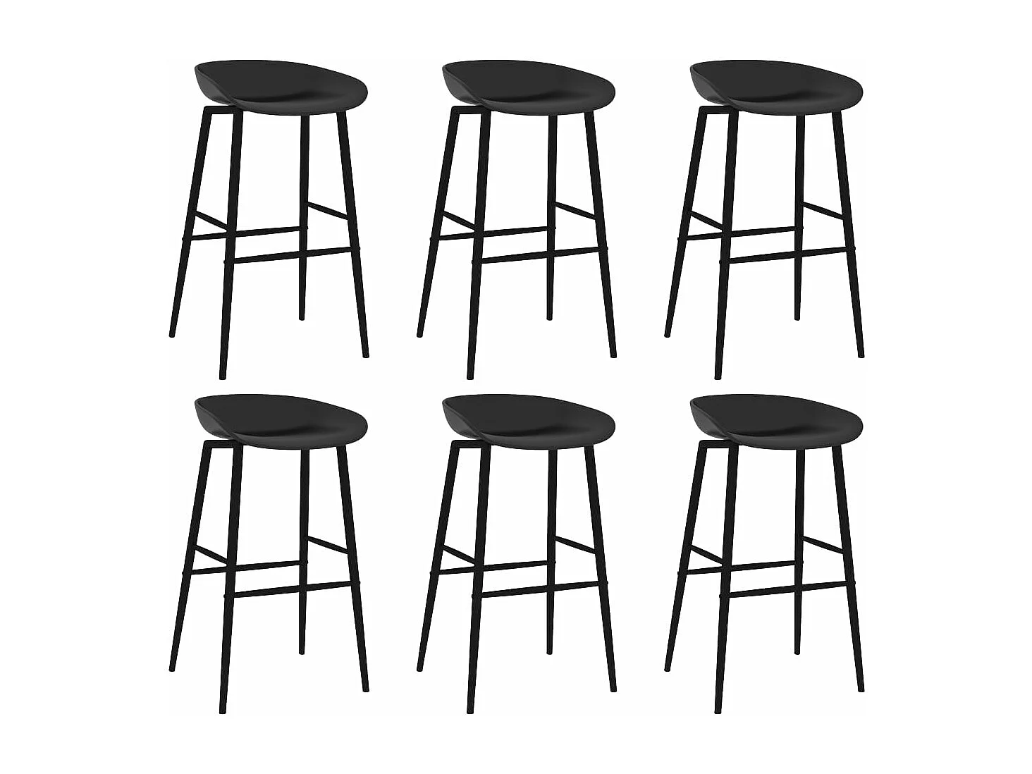 Ensemble de bar 7 pcs Blanc et noir